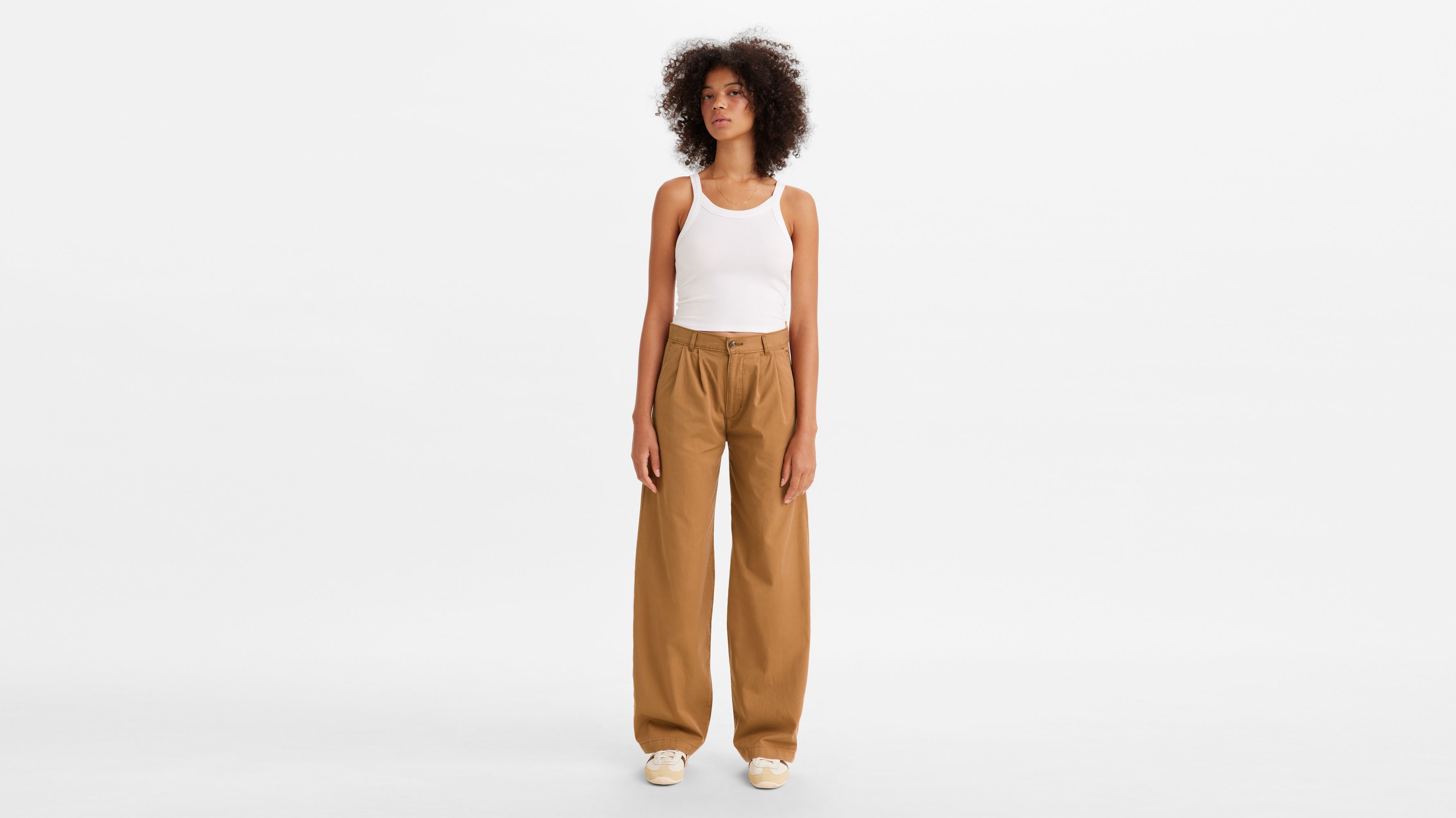 High Rise Pleated Baggy Trousers - Brown | Levi's® FR