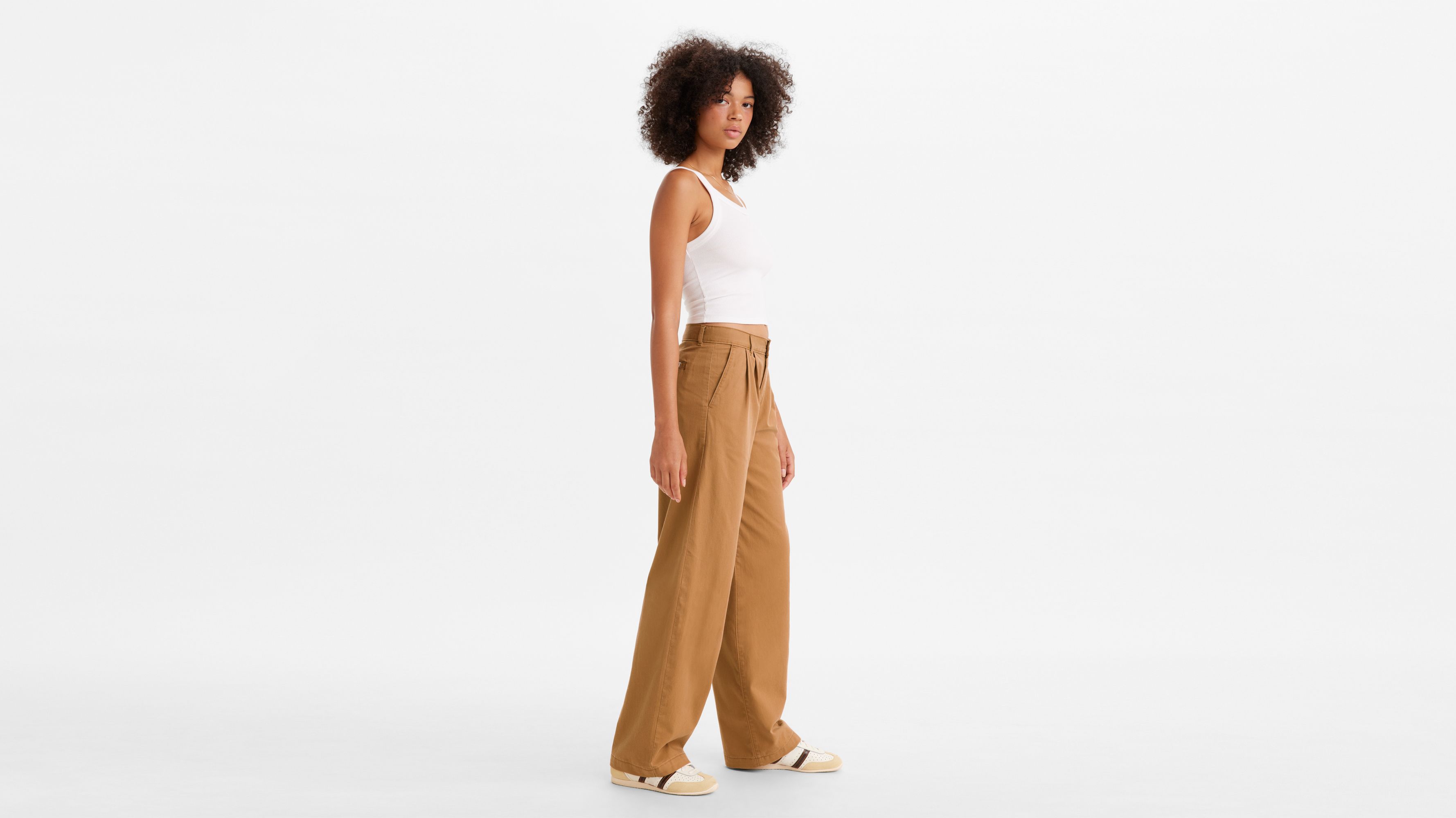 High Rise Pleated Baggy Trouser Pants 3