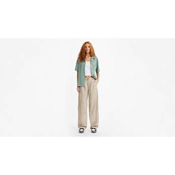 High Rise Pleated Baggy Trousers 5