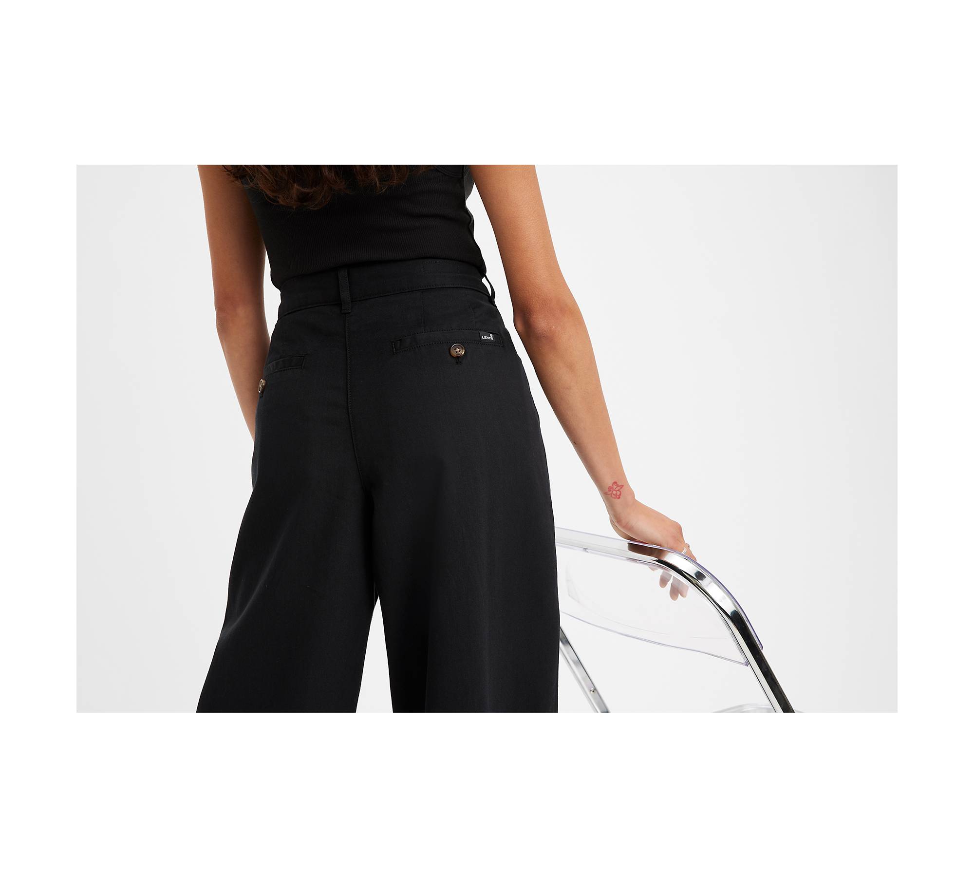 1. STATE High Waisted Pleated Front Straight Leg Trouser Pants