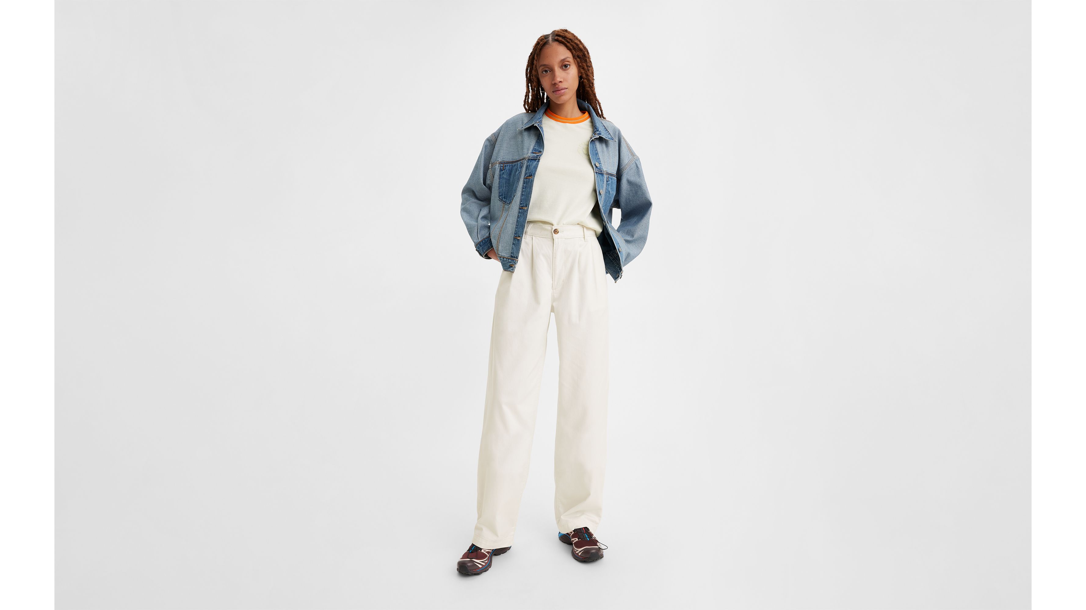 High Rise Pleated Baggy Trouser Pants 1