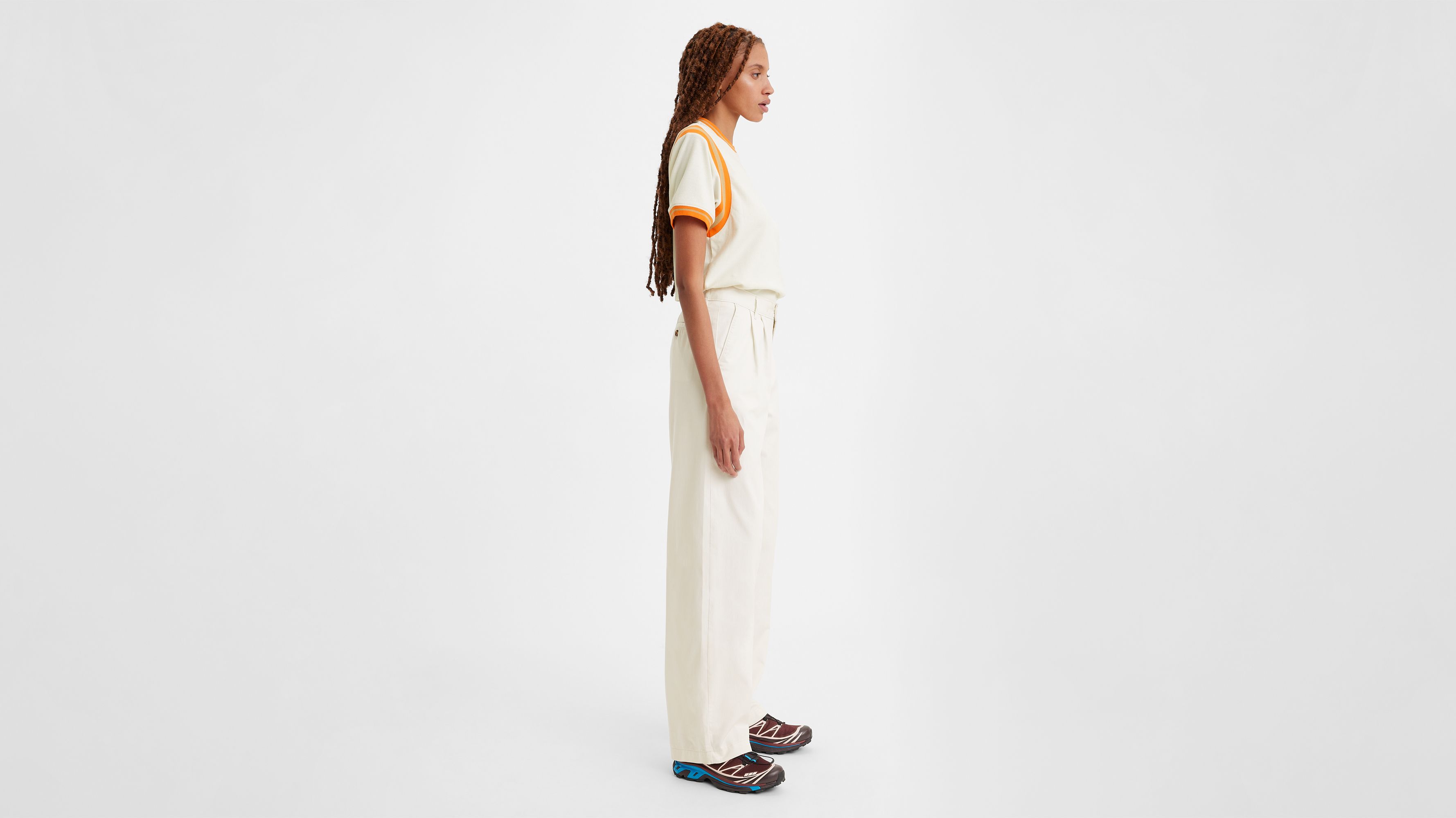 High Rise Pleated Baggy Trouser Pants 3