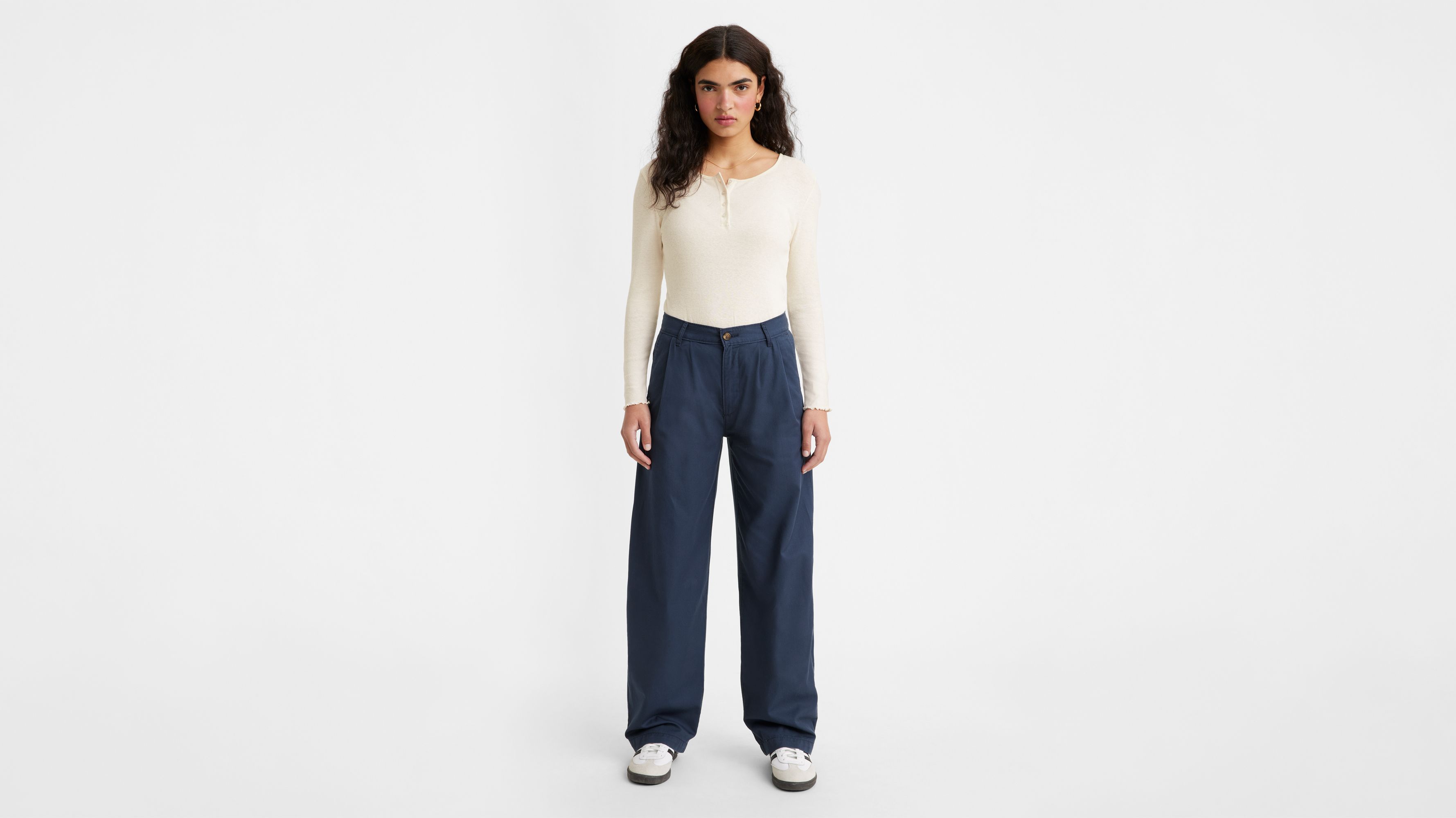 High Rise Pleated Baggy Trouser Pants