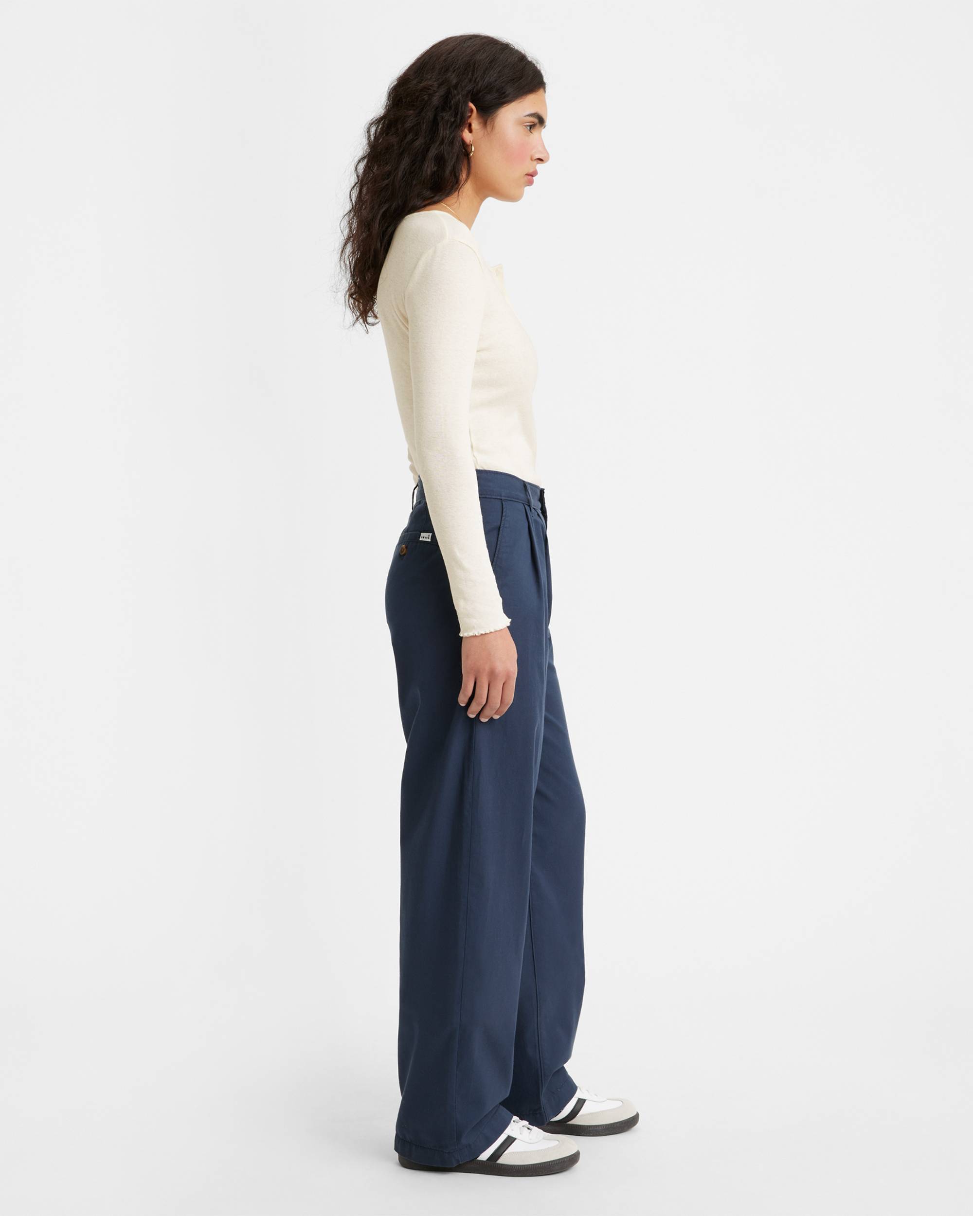 High Rise Pleated Baggy Trouser Pants - Blue | Levi's® US High Rise Pleated Baggy Trouser Pants - Blue | Levi's® US