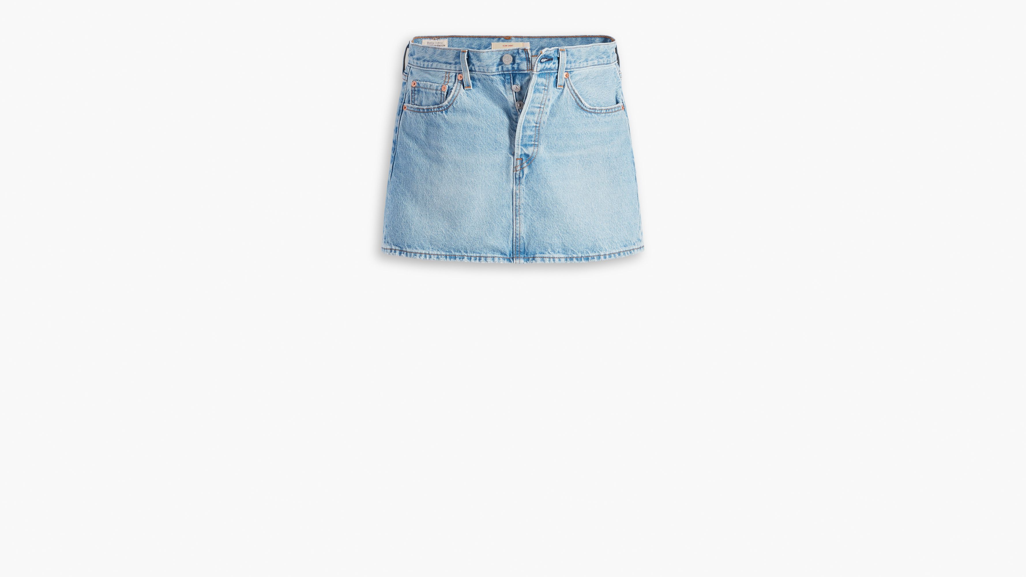 Levi's light shop wash denim skirt