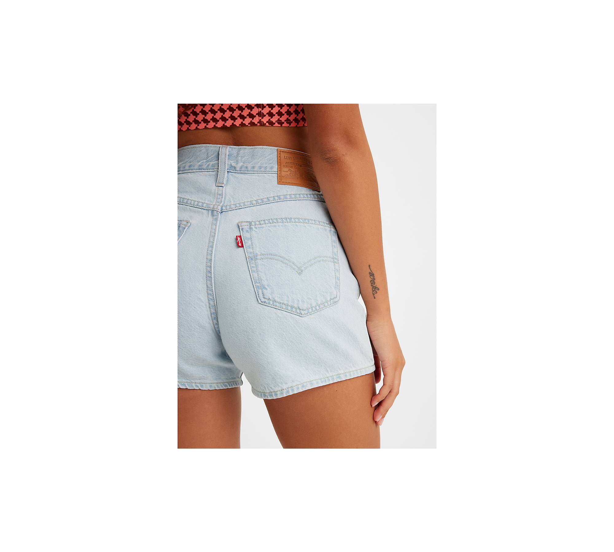 LNP Official  FAE Light Stonewash High Waisted Mom Shorts