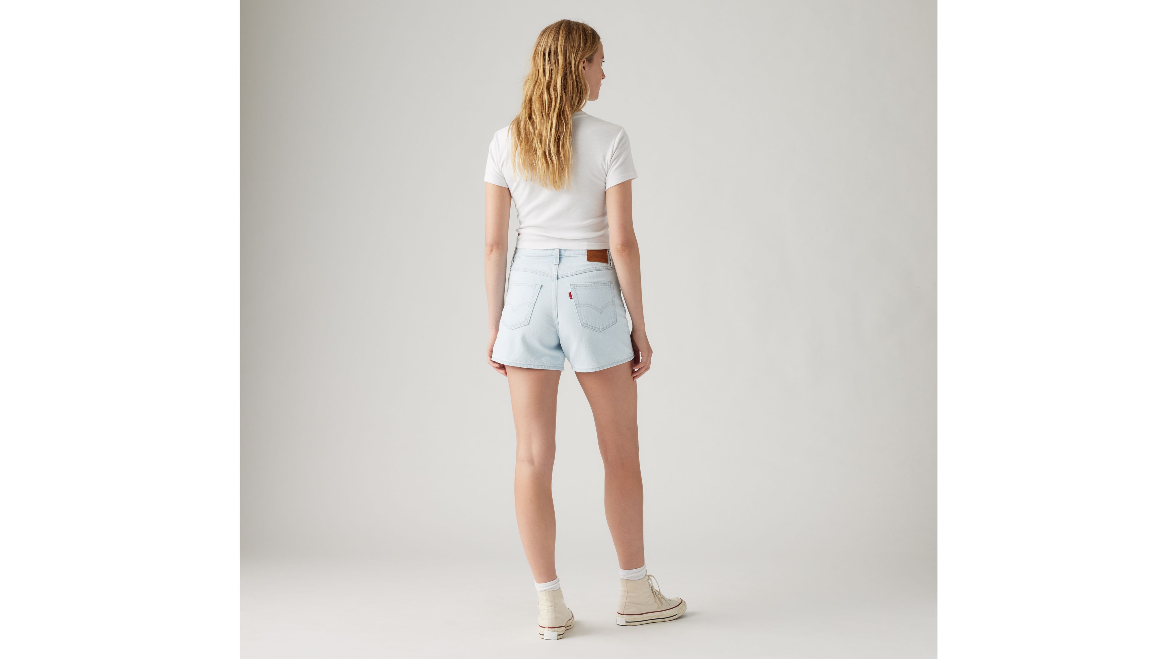 LNP Official  FAE Light Stonewash High Waisted Mom Shorts