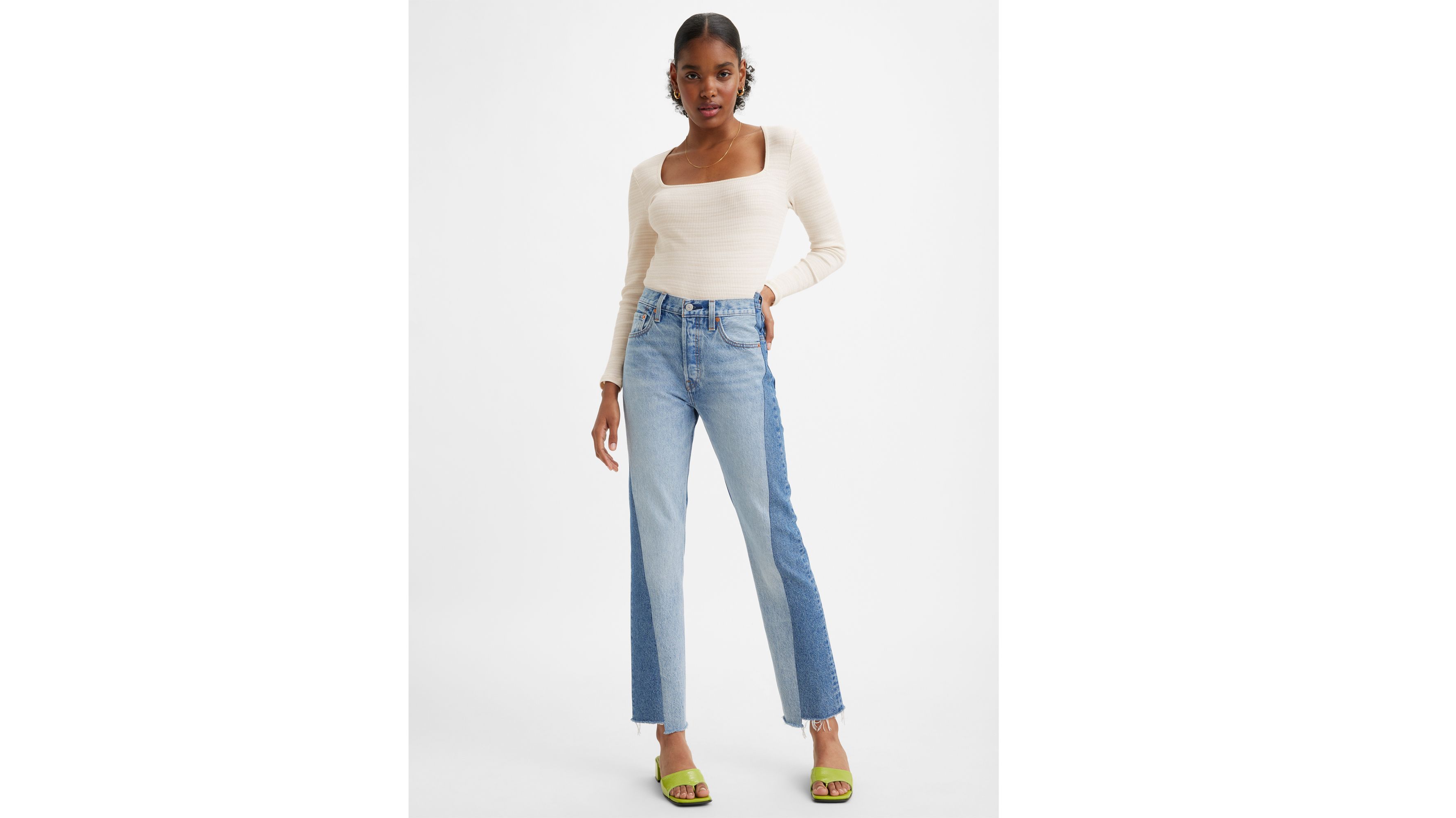 Two tone best sale jeans levis