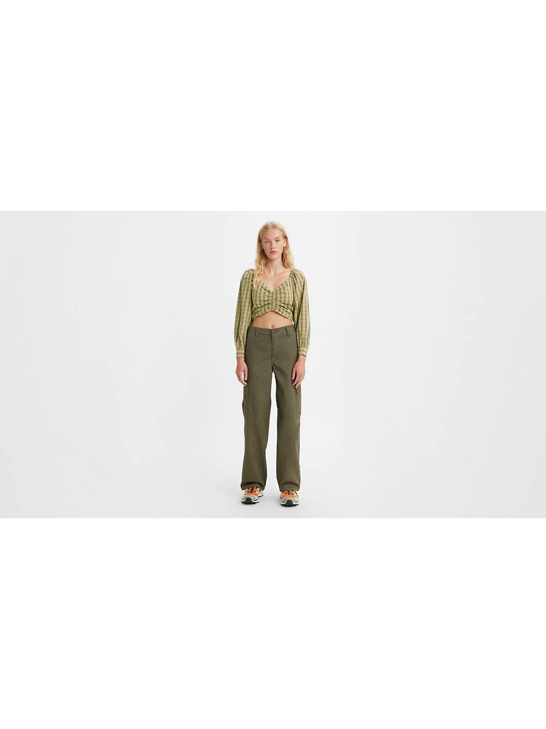 Womens Mid Rise Full Length Trousers