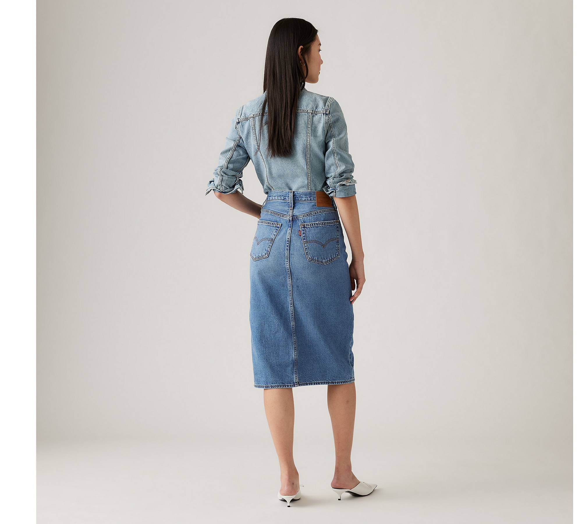 Side Slit Skirt - Blue | Levi's® GB