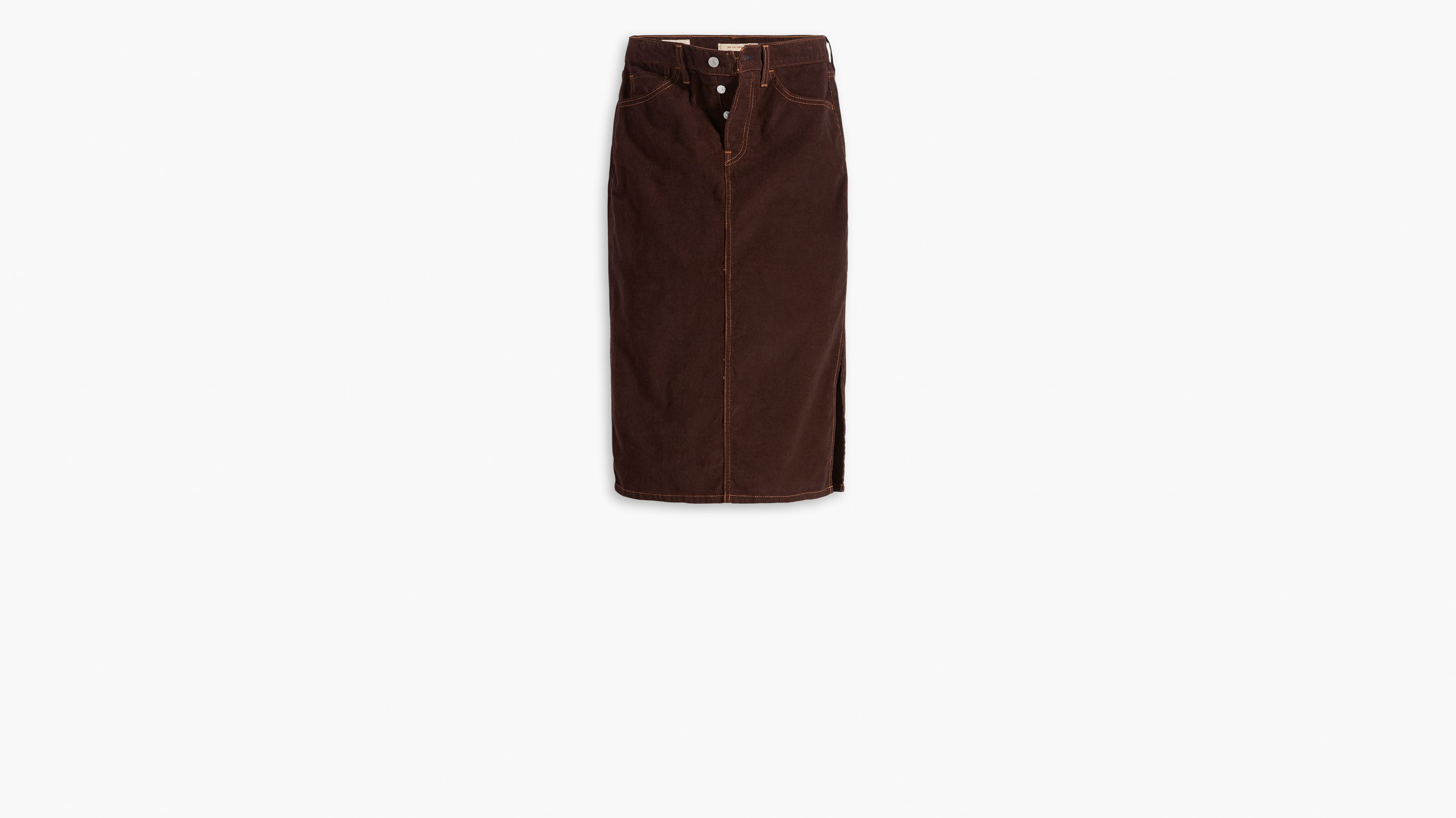 Side Slit Corduroy Skirt 6