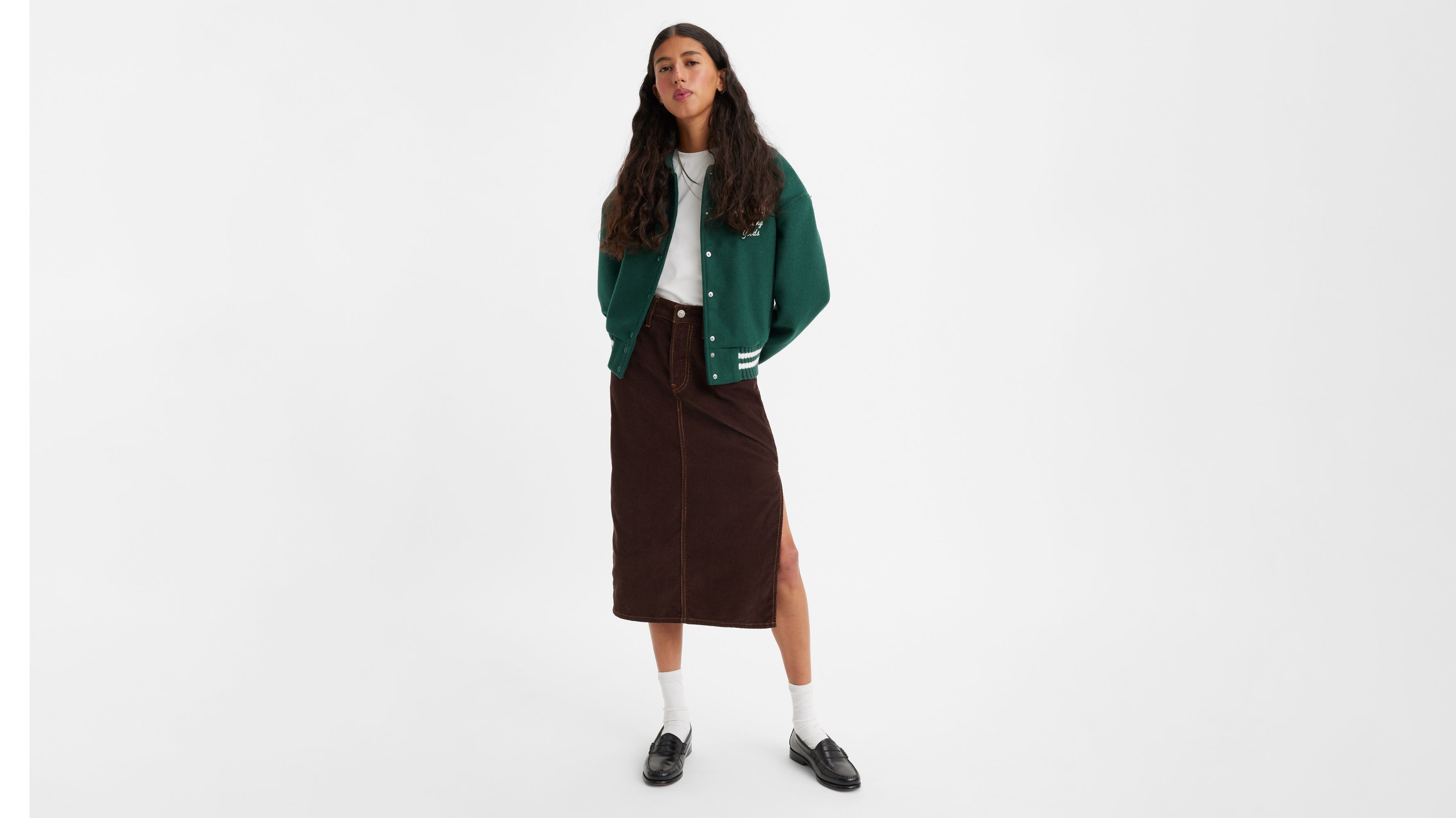 【in a row】Corduroy Slit Skirt Pants 0400021329590_KHAKI?wid=830&