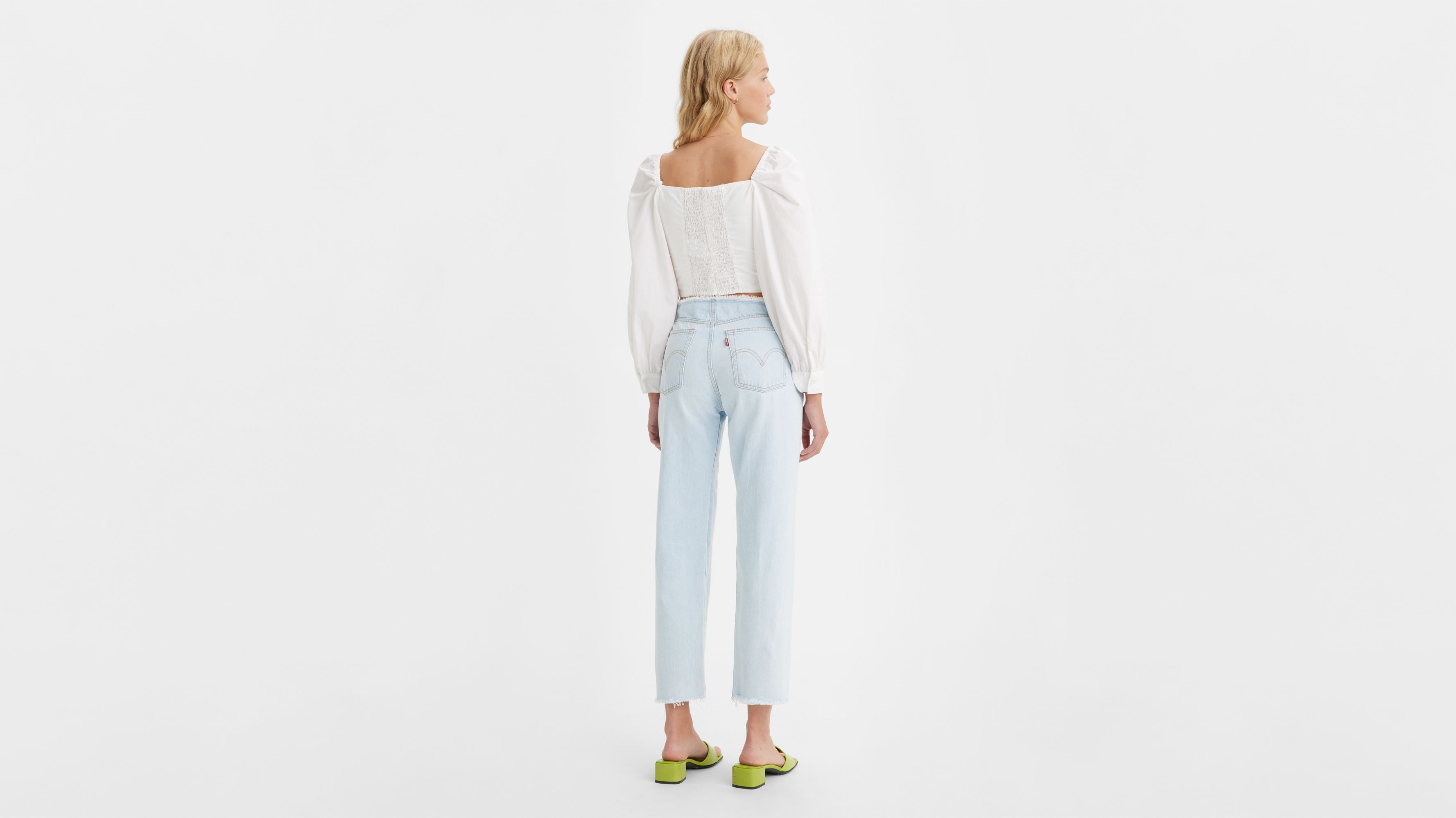 Jean à taille déchirée Wedgie droit 3