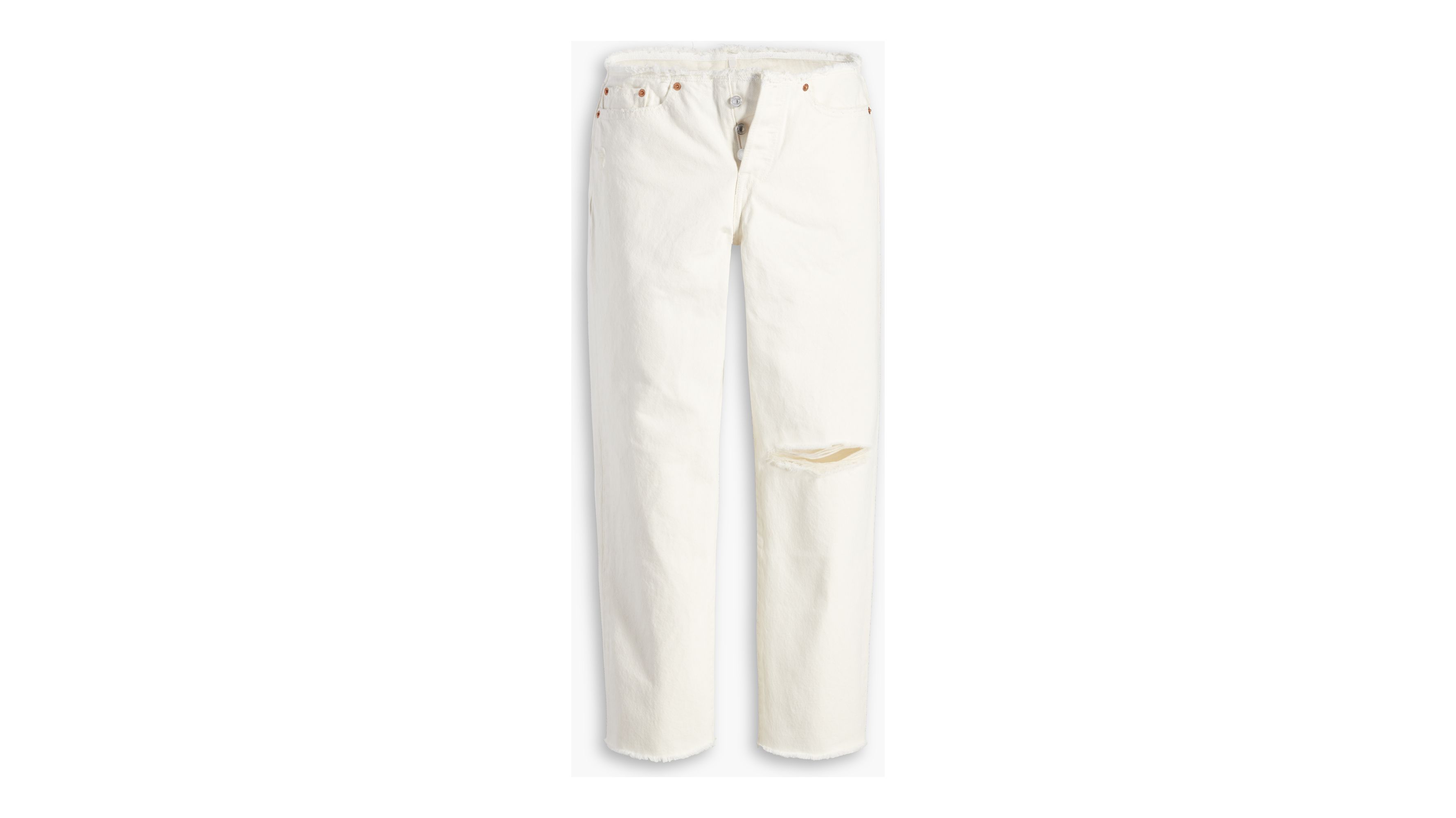 White levi shop pants