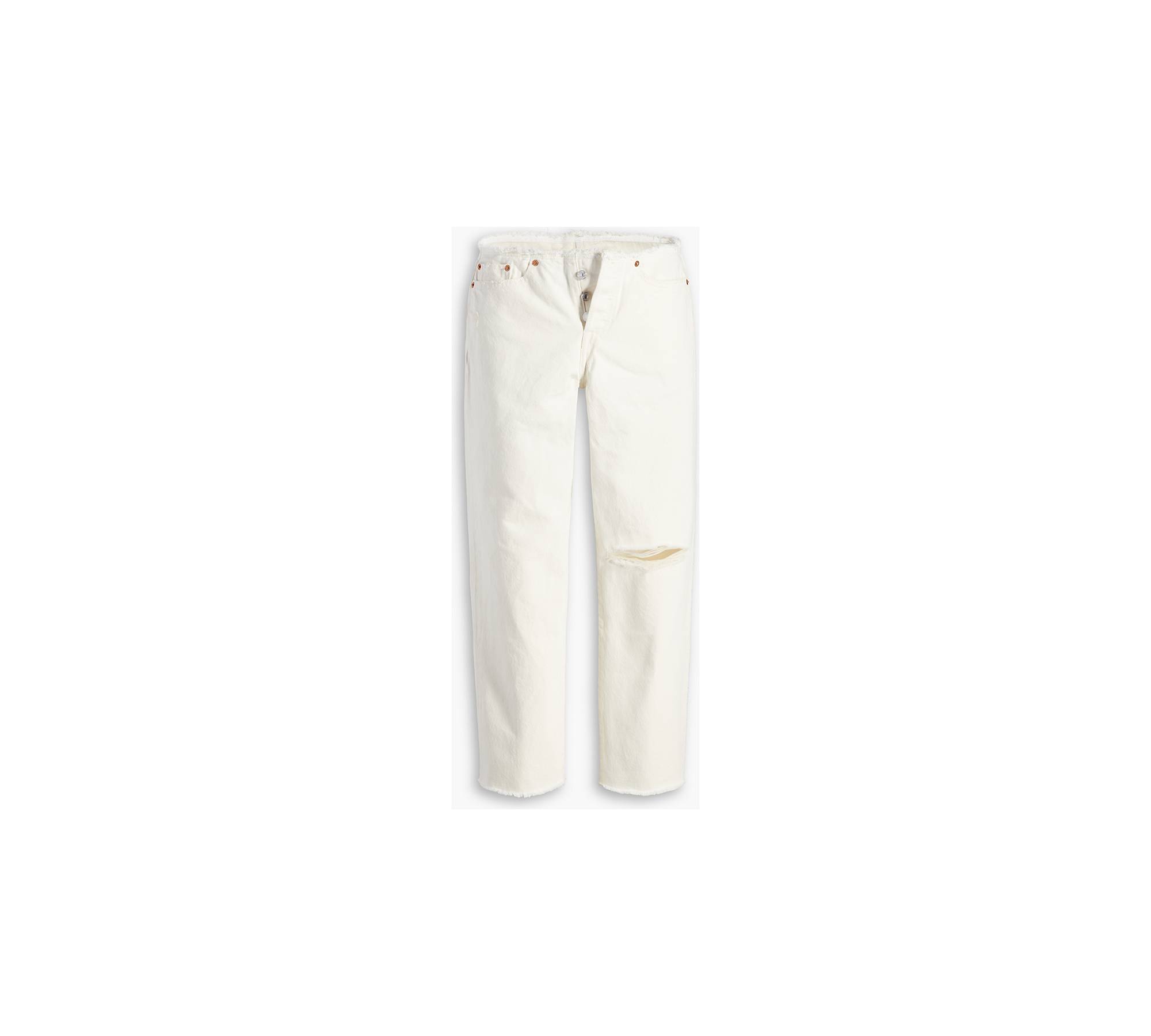 Wedgie Straight Ripped Waistband Jeans - White | Levi's® IE