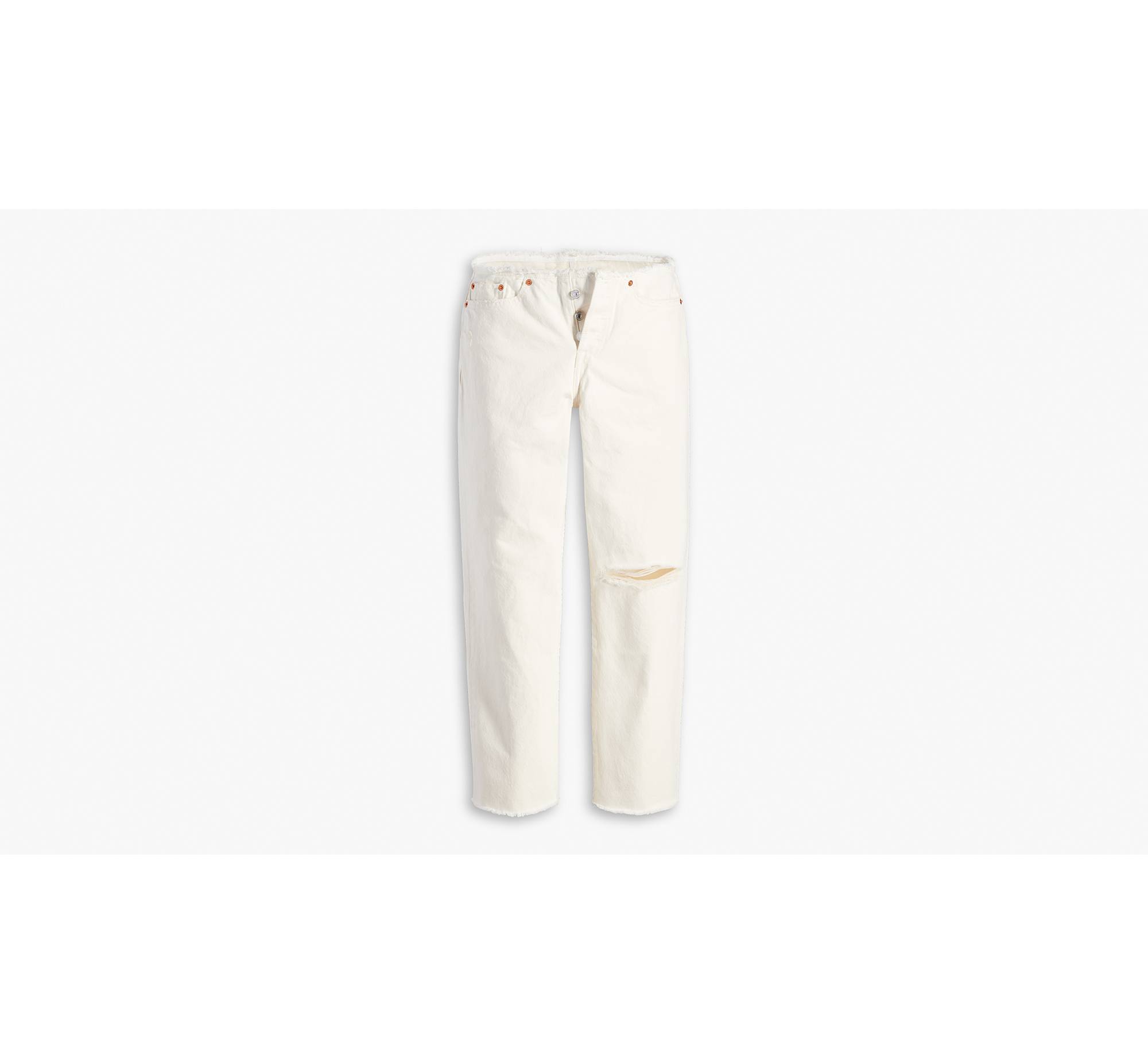 Wedgie Straight Ripped Waistband Jeans - White | Levi's® HU