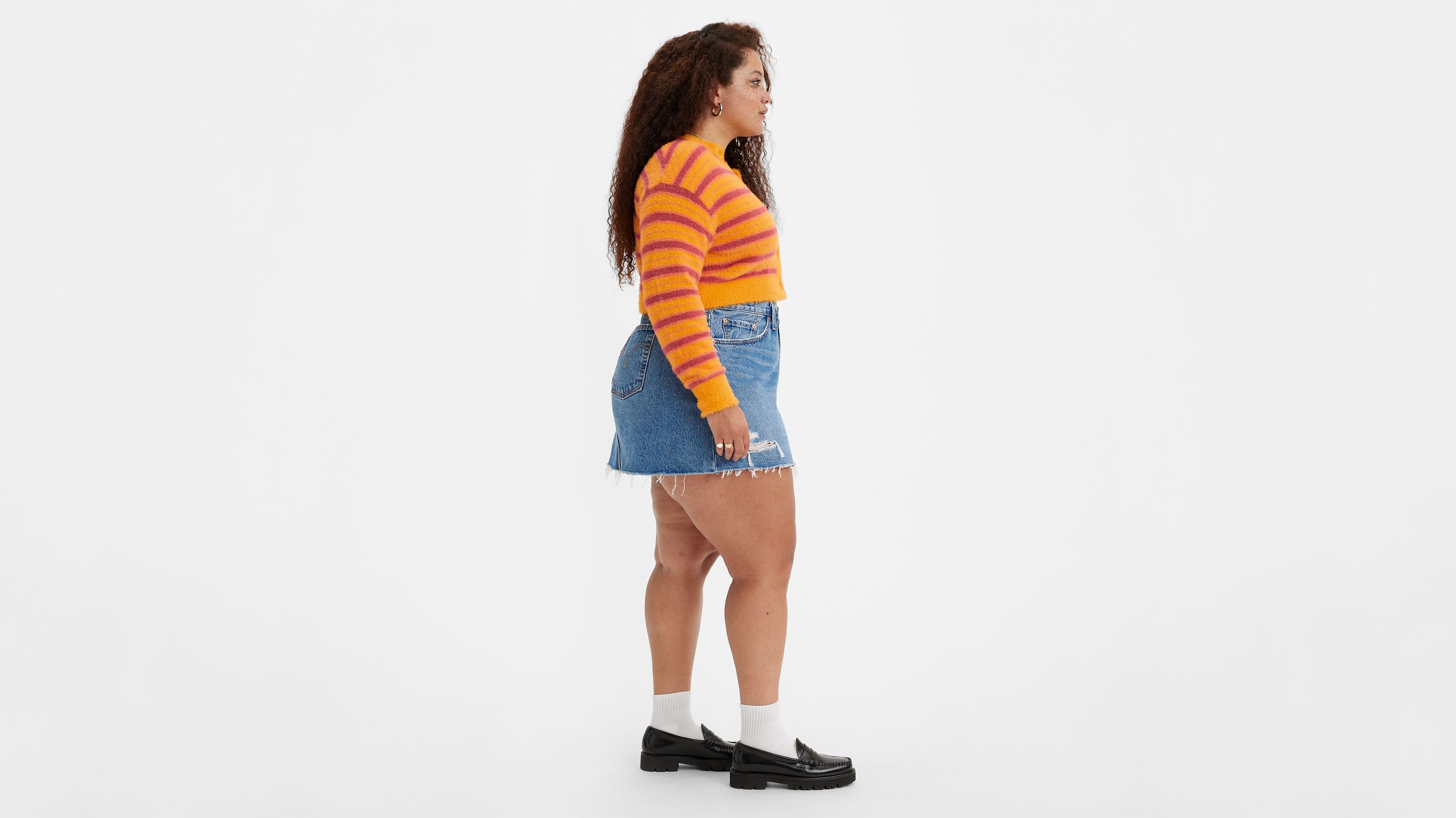 Levis denim skirt plus size sale