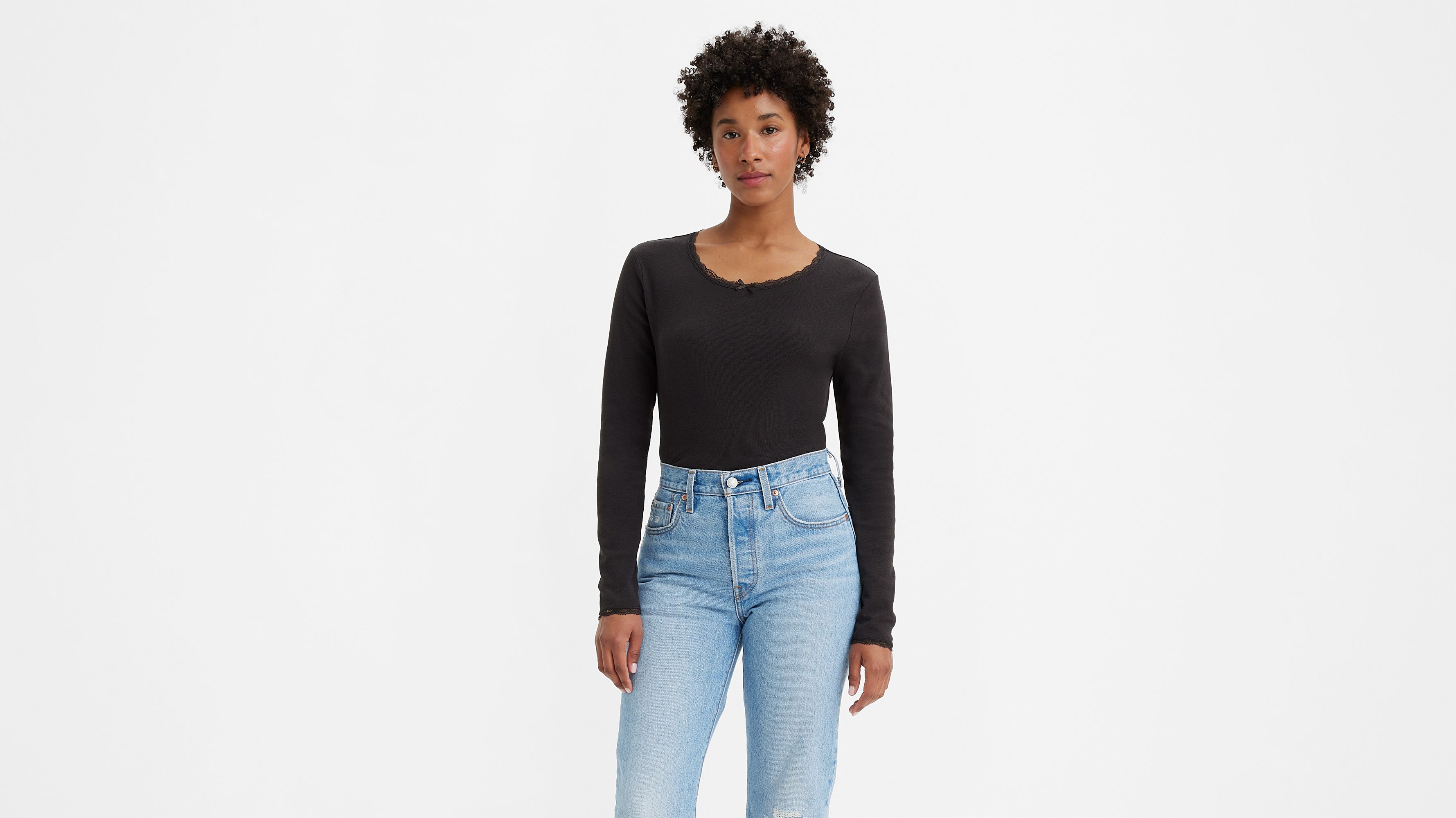 Dry Goods Long Sleeve Top - Black