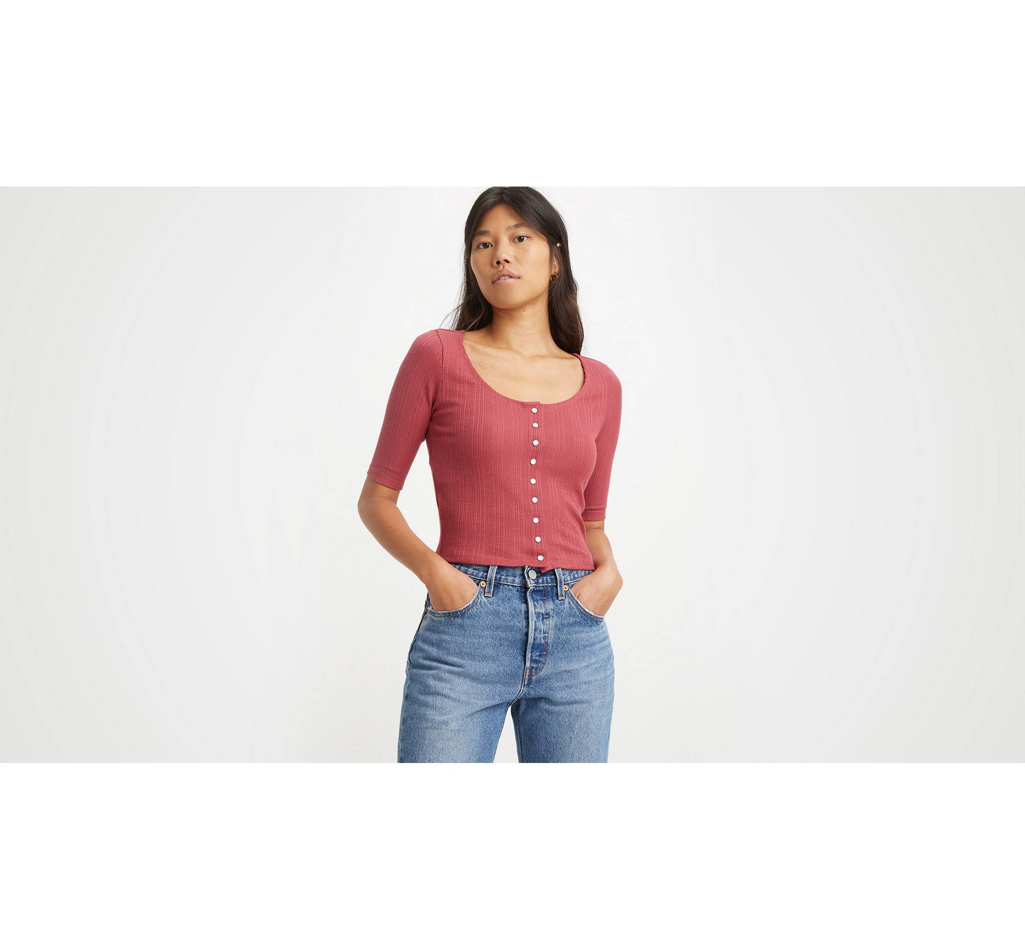 Dry Goods Pointelle Top - Red | Levi's® ME