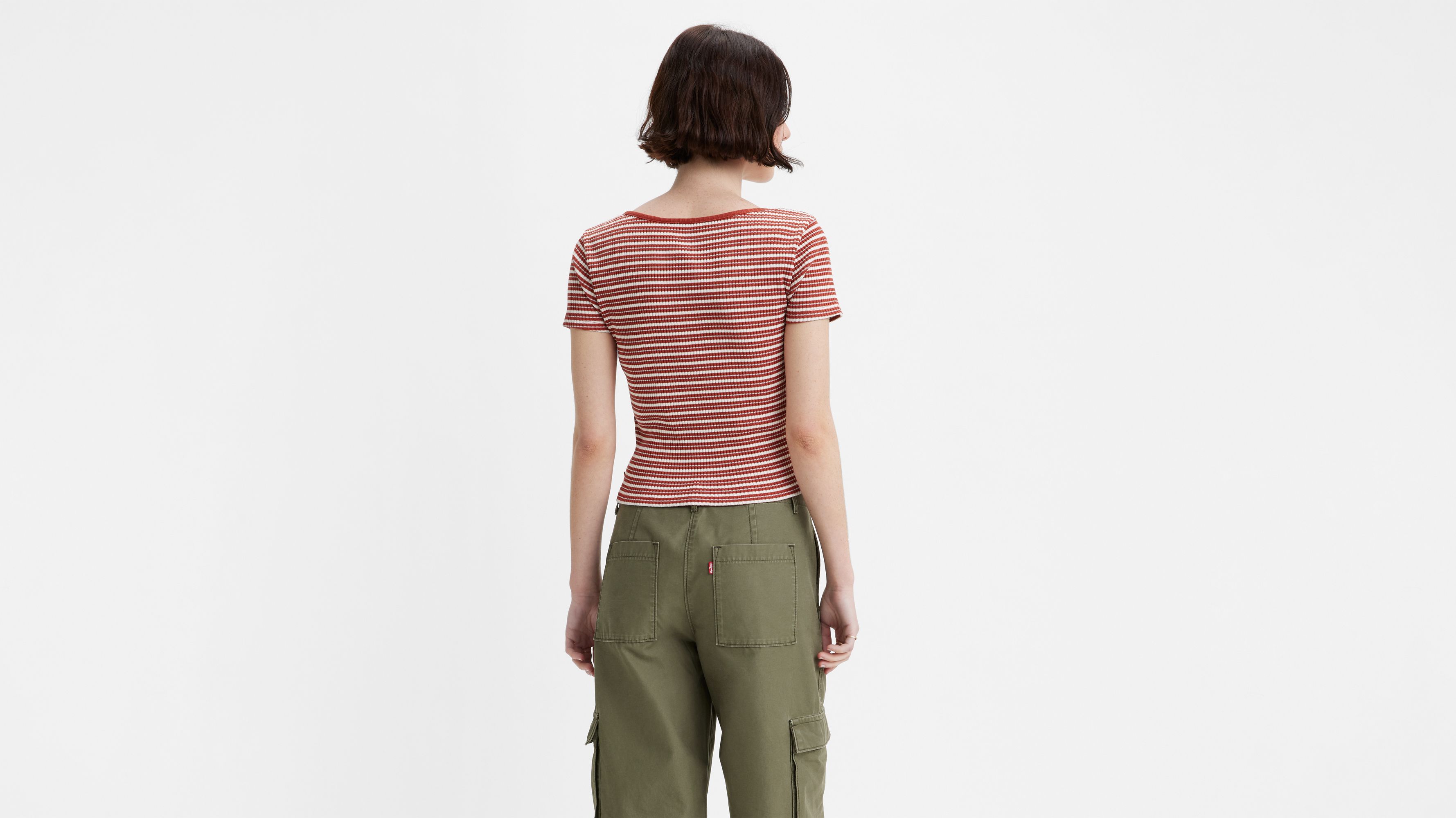 Short Sleeve Britt Snap Front Top 2