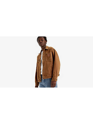 리바이스 Levi Sunrise Trucker Jacket,Dark Ginger Garment Dye - Brown -