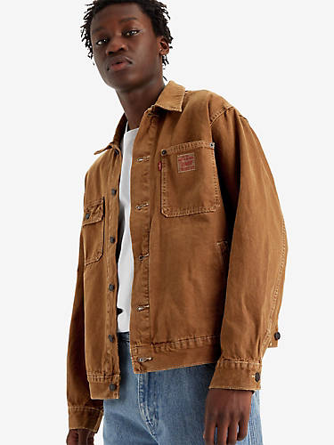 리바이스 Levi Sunrise Trucker Jacket,Dark Ginger Garment Dye - Brown -