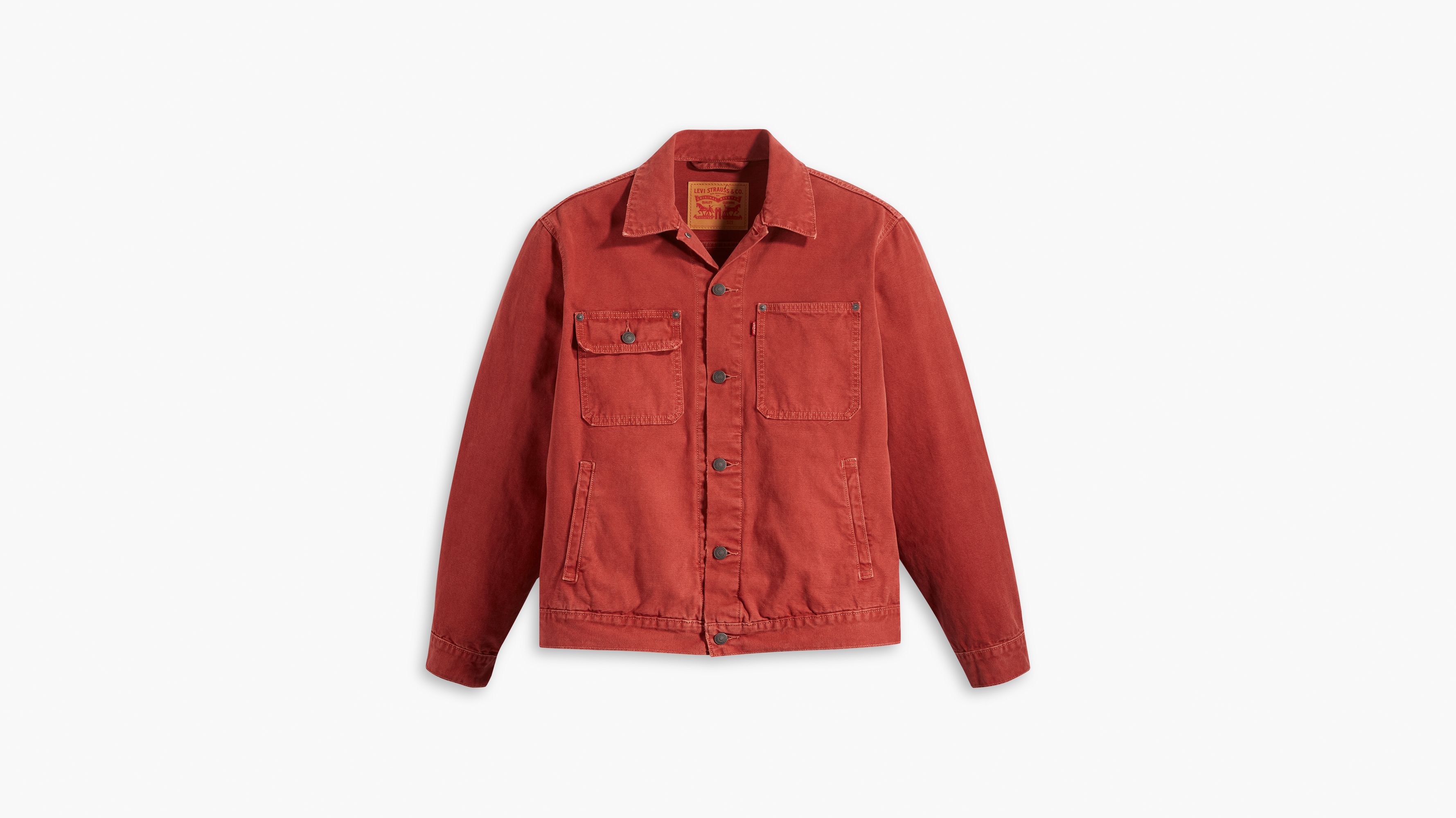 Levi's The Trucker Denim Jacket in Red for Men