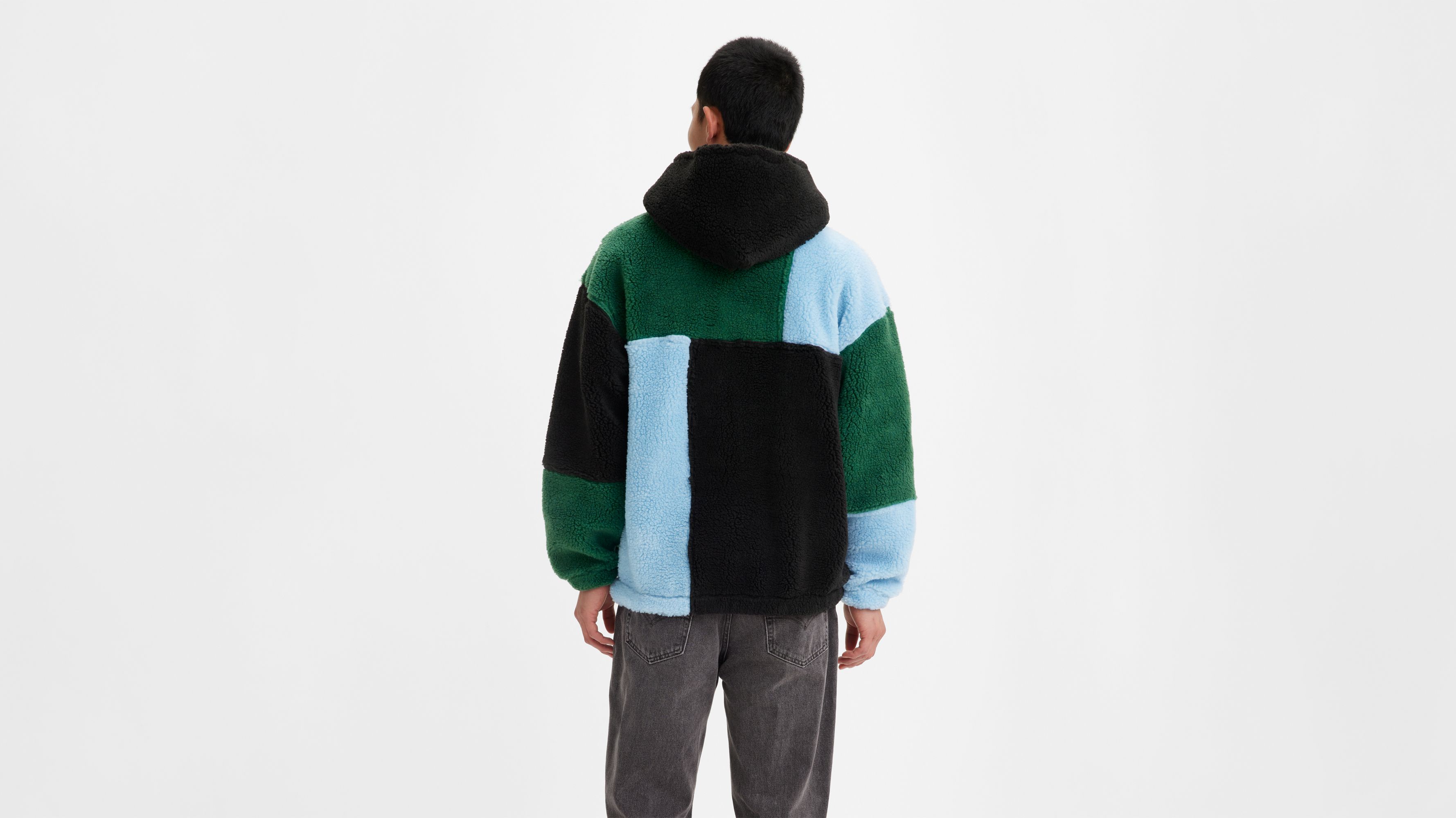 Cozy Jigsaw Pieced Hoodie Sweatshirt 3