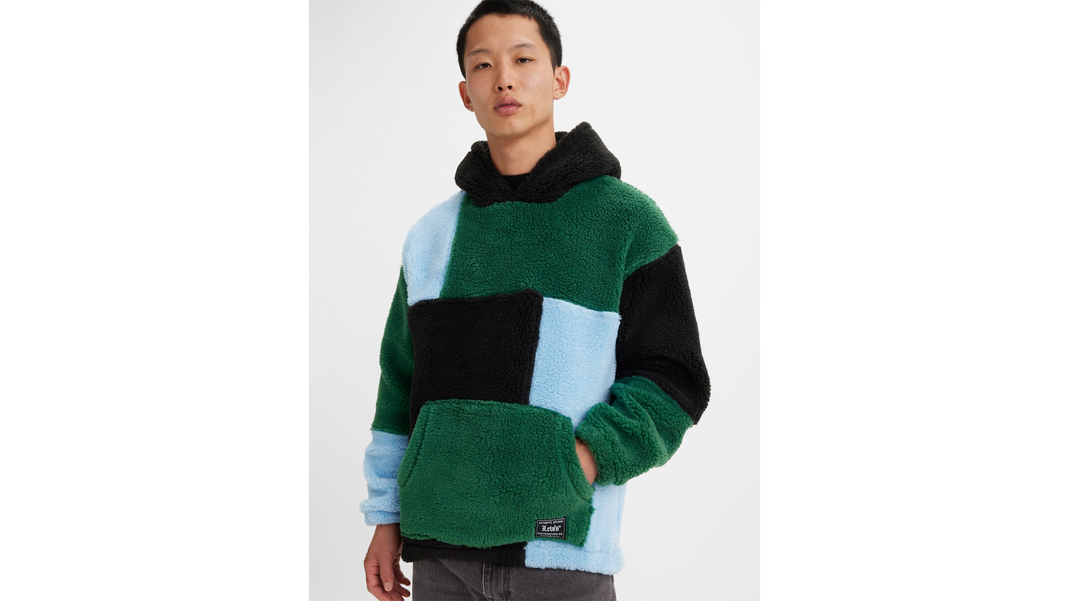 Cozy Jigsaw Pieced Hoodie Sweatshirt - Multi-color | Levi's® US