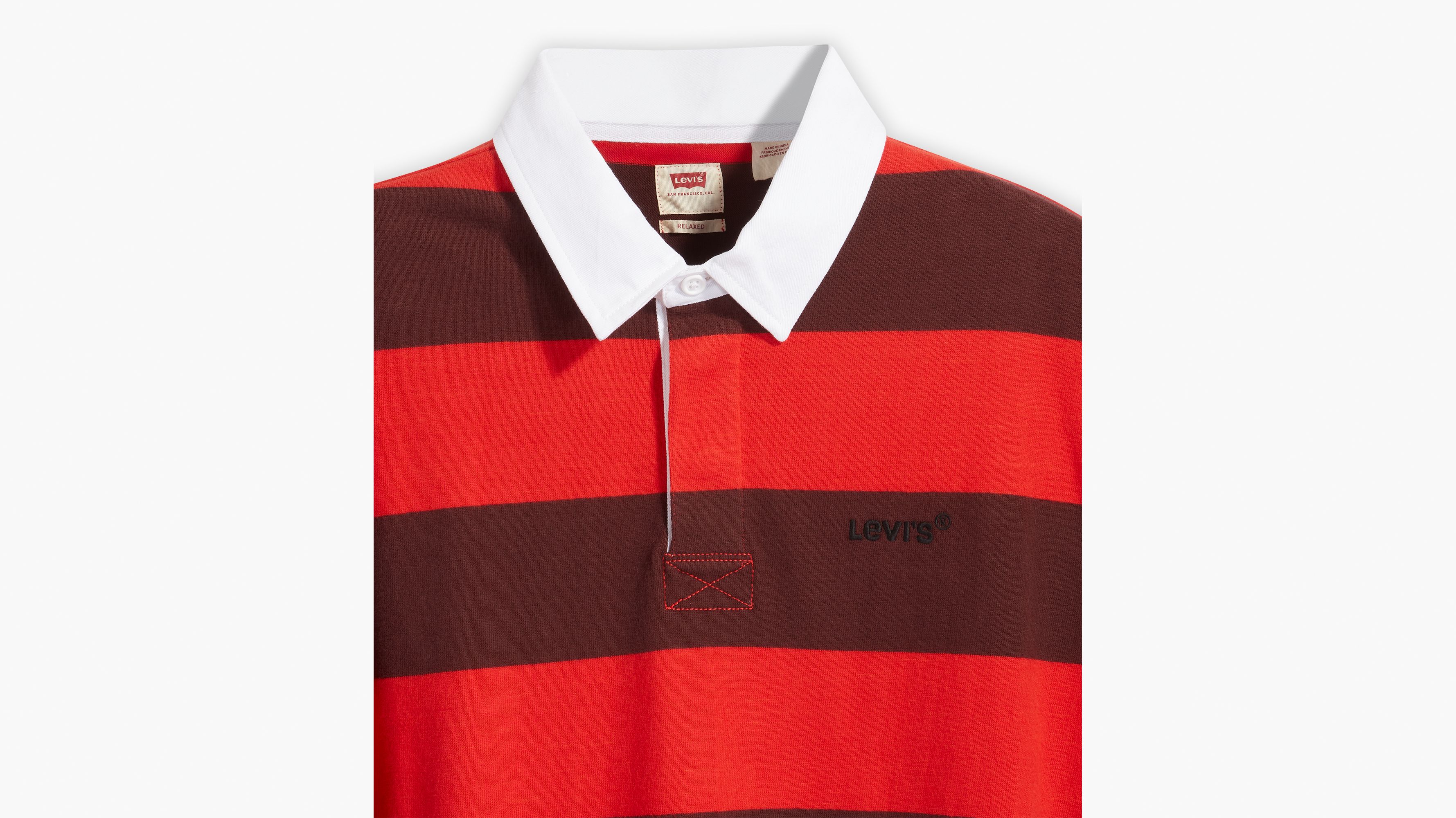 Levi's Union Rugby Polo Shirt - Men's - ASA Stripe Ocean Cavern S