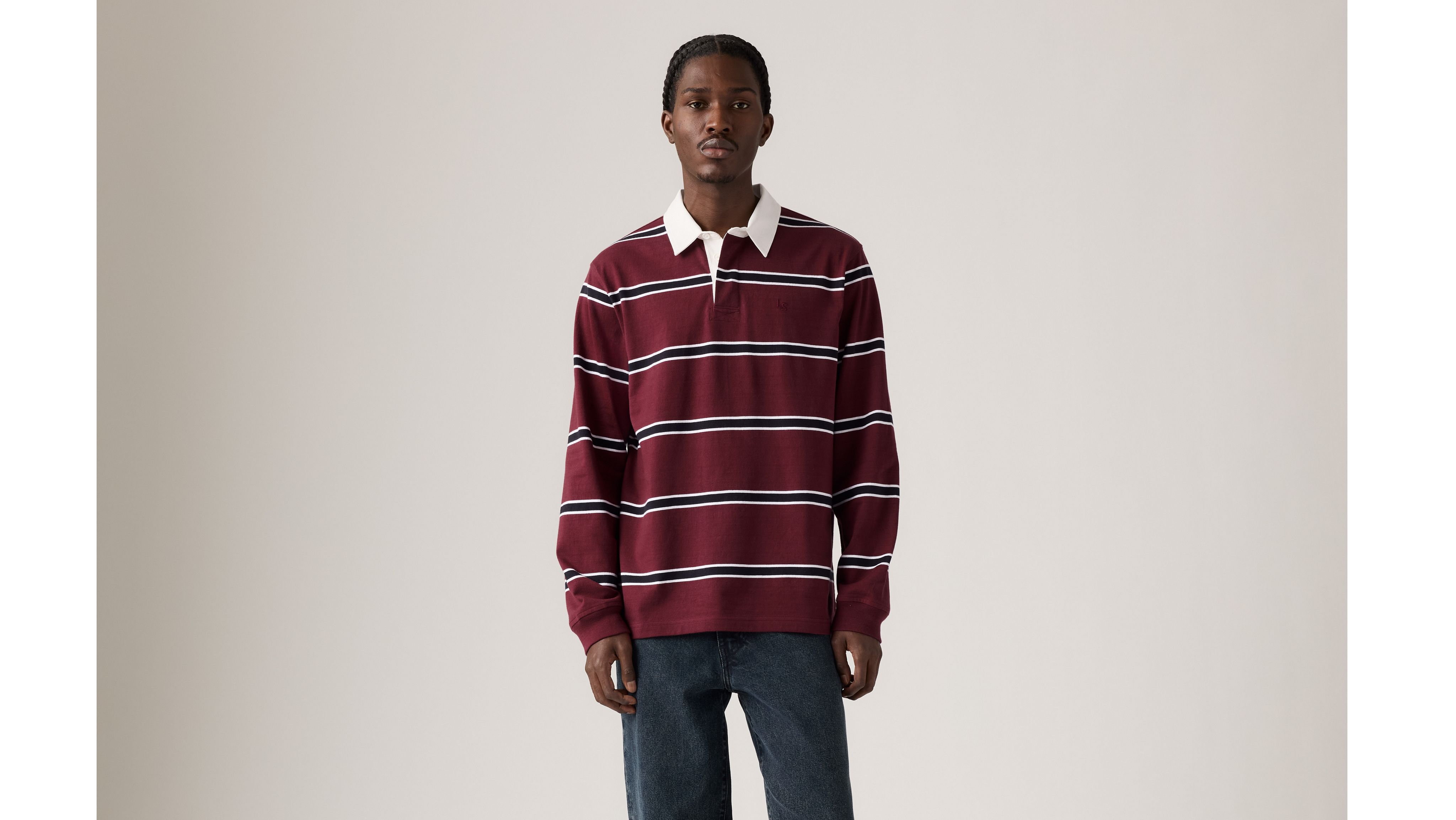 HUMAN MADE STRIPE RUGBY SHIRT 半袖 A48450019-front-pdp?$onmodelfront$