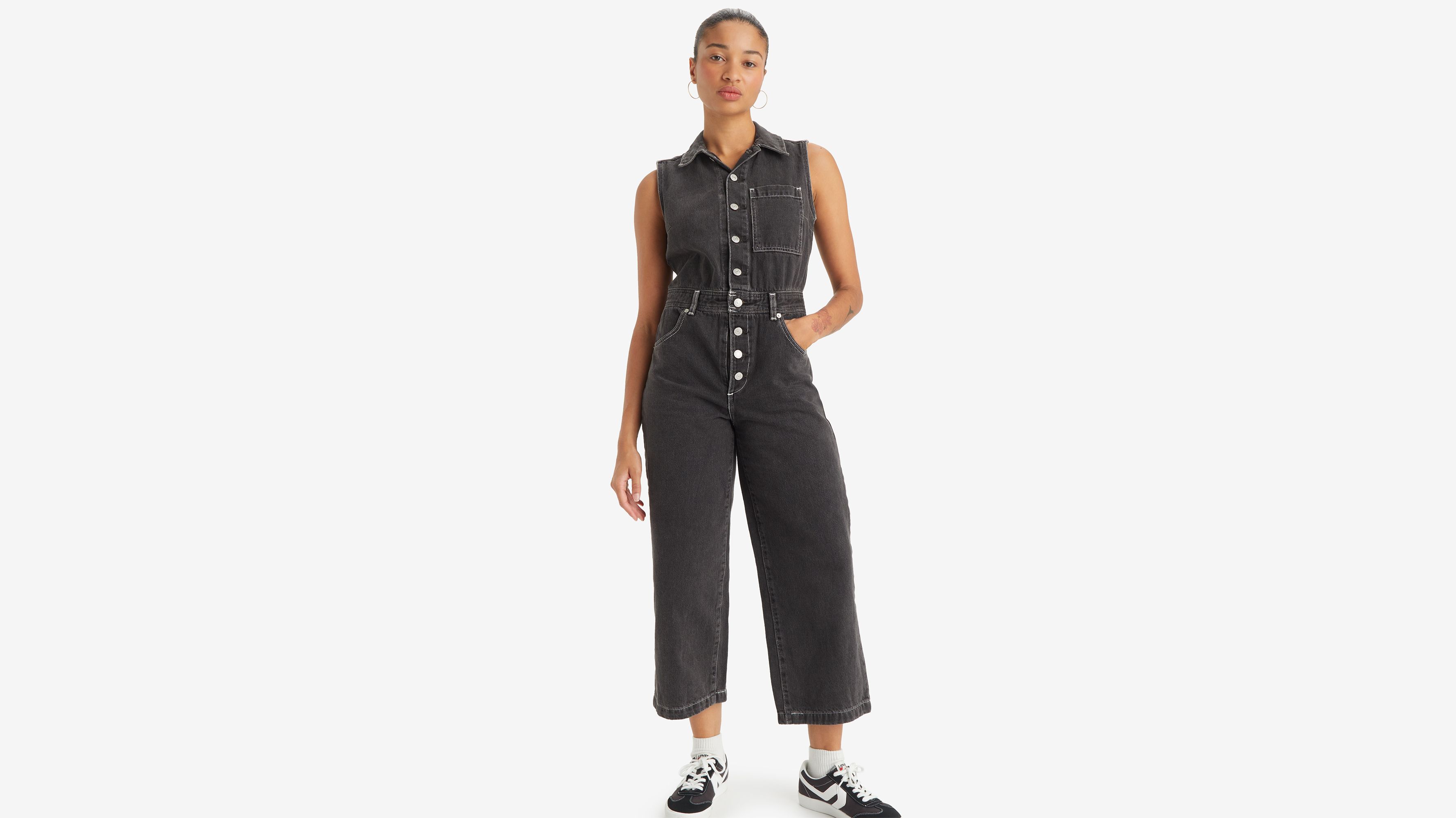 Levi's Sleeveless Jumpsuit In Thank You Very Little