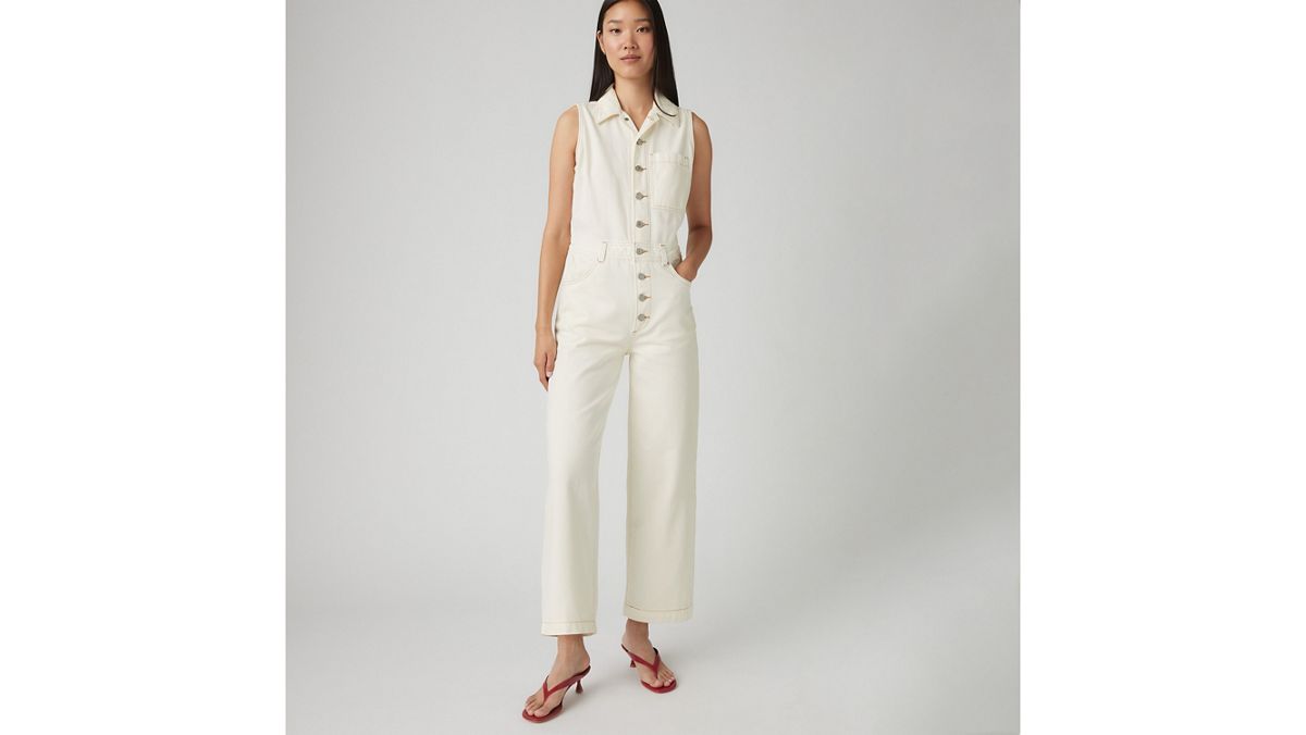 Lightweight Sleeveless Jumpsuit — Serenity Tomorrow - White