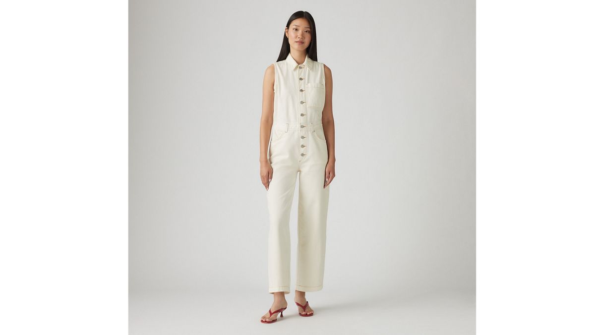 Lightweight Sleeveless Jumpsuit — Serenity Tomorrow - White