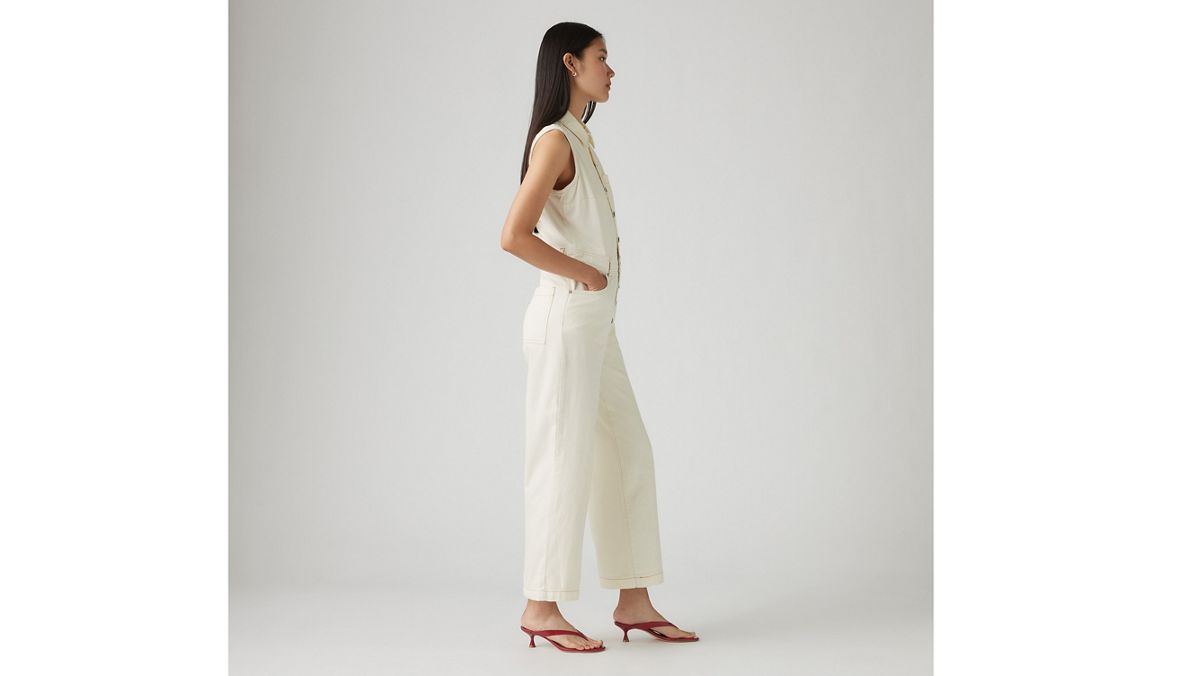 Lightweight Sleeveless Jumpsuit — Serenity Tomorrow - White