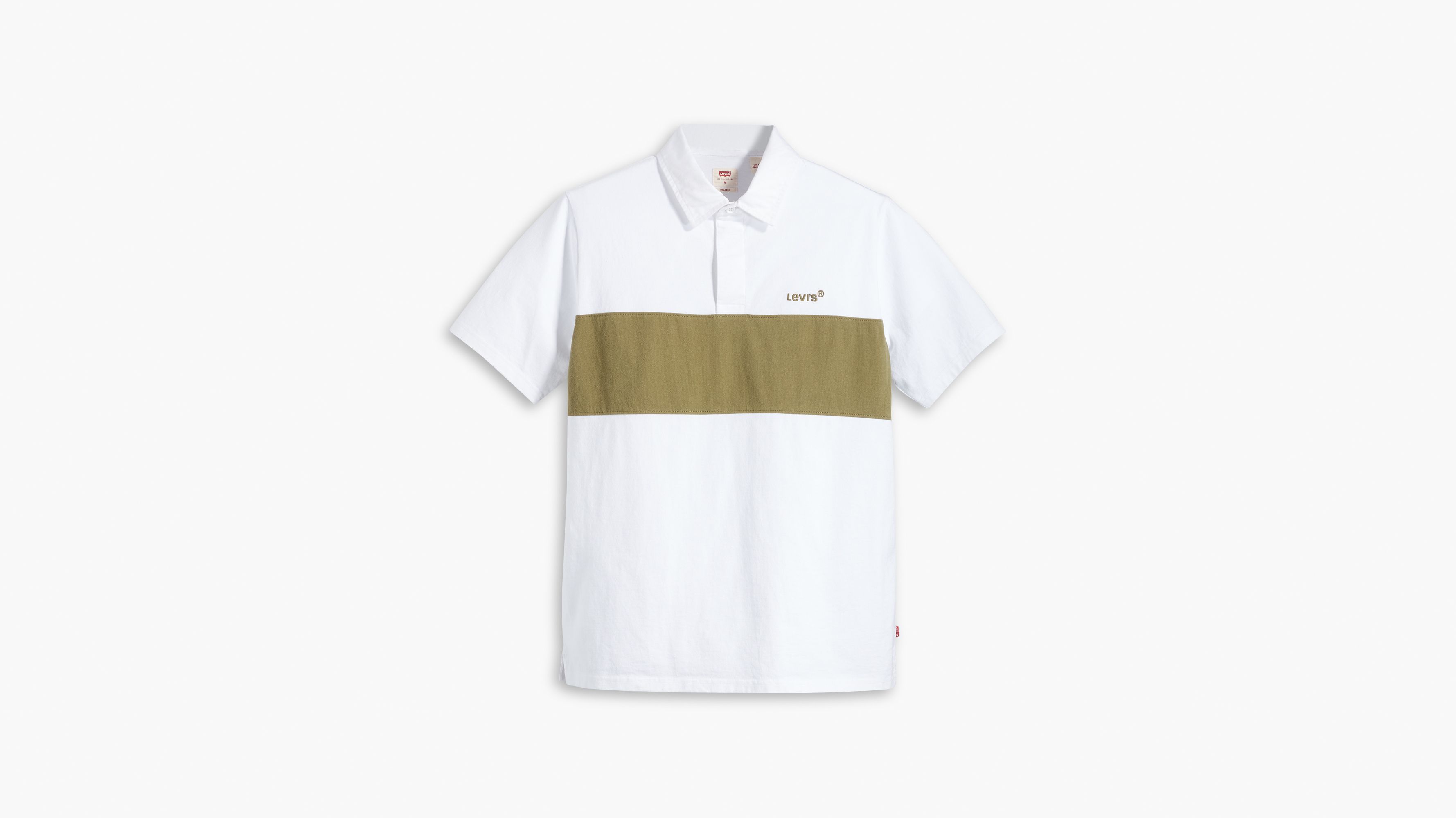 Short Sleeve Union Blocked Rugby Shirt - White | Levi's® US