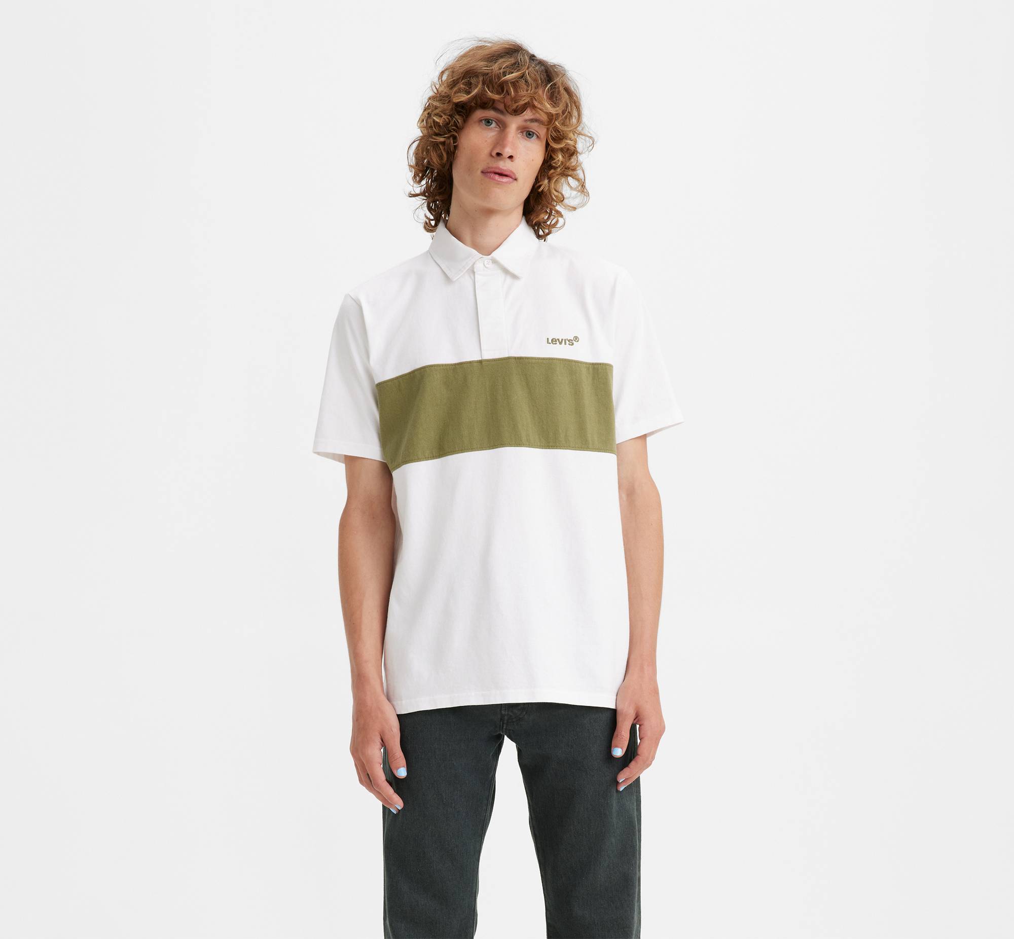 Short Sleeve Union Blocked Rugby Polo 3