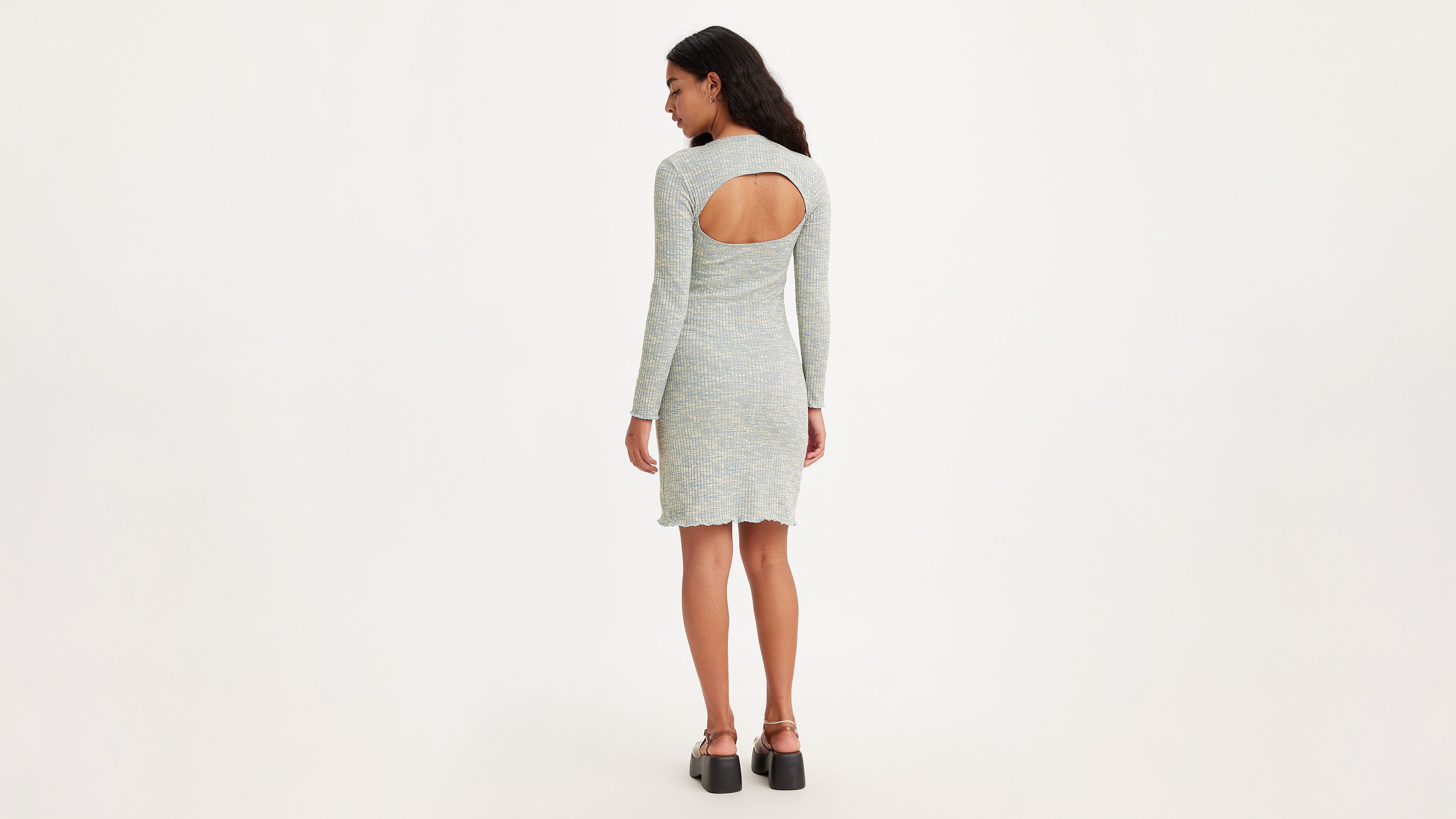 [LOW CLASSIC] /☆24FW RIBBED LACE LAYERED DRESS/MELANGE GREY Sun Bleached Knit Dress - Grey | Levi's® US