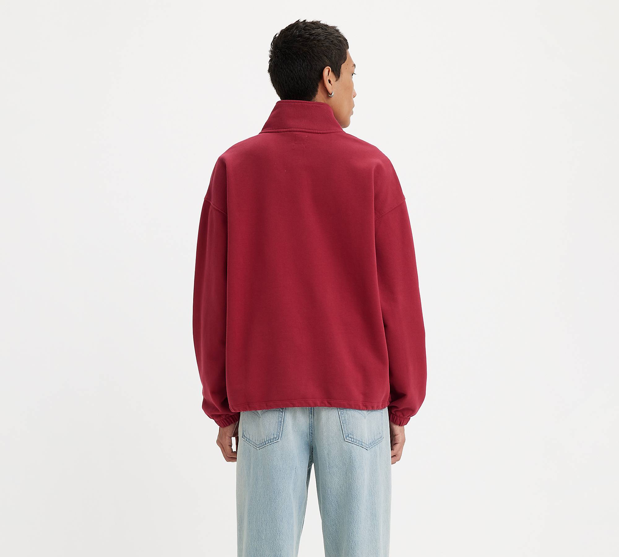 Relaxed Graphic Quarter-zip Sweatshirt - Red | Levi's® RO