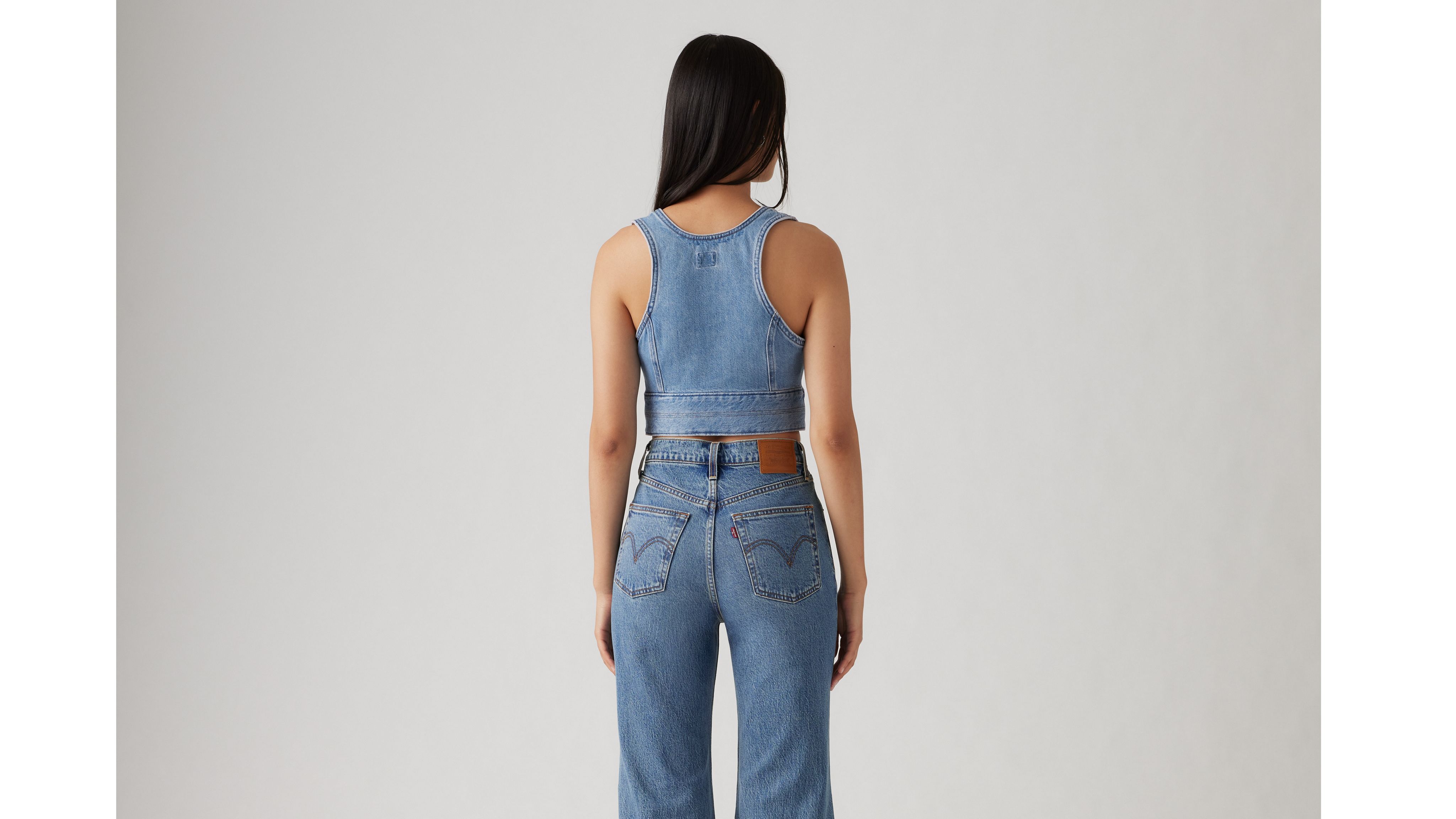 Levi's® JOLI CROP - Top - say less 3/blue denim 