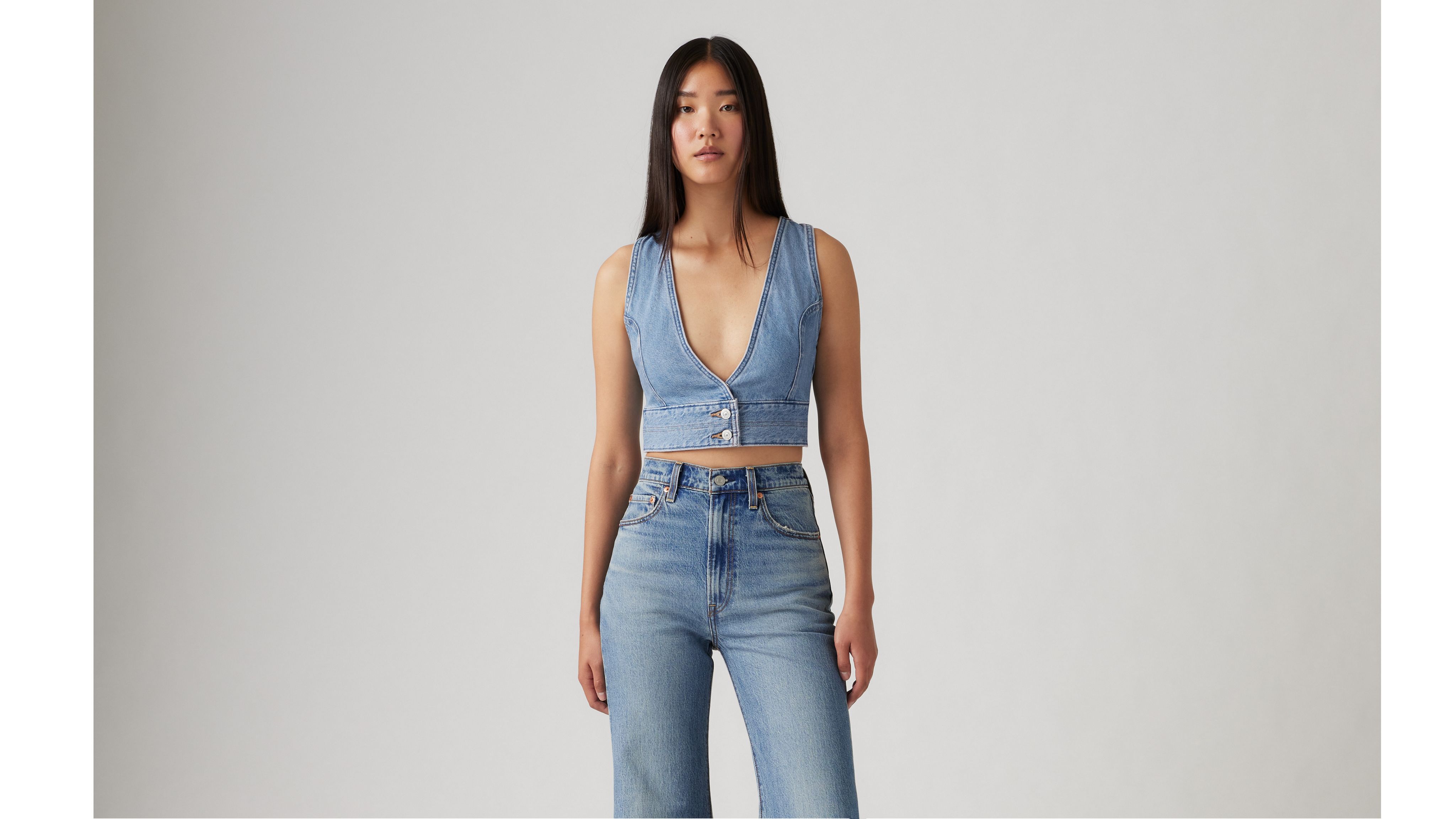 Levis crop shop shirt