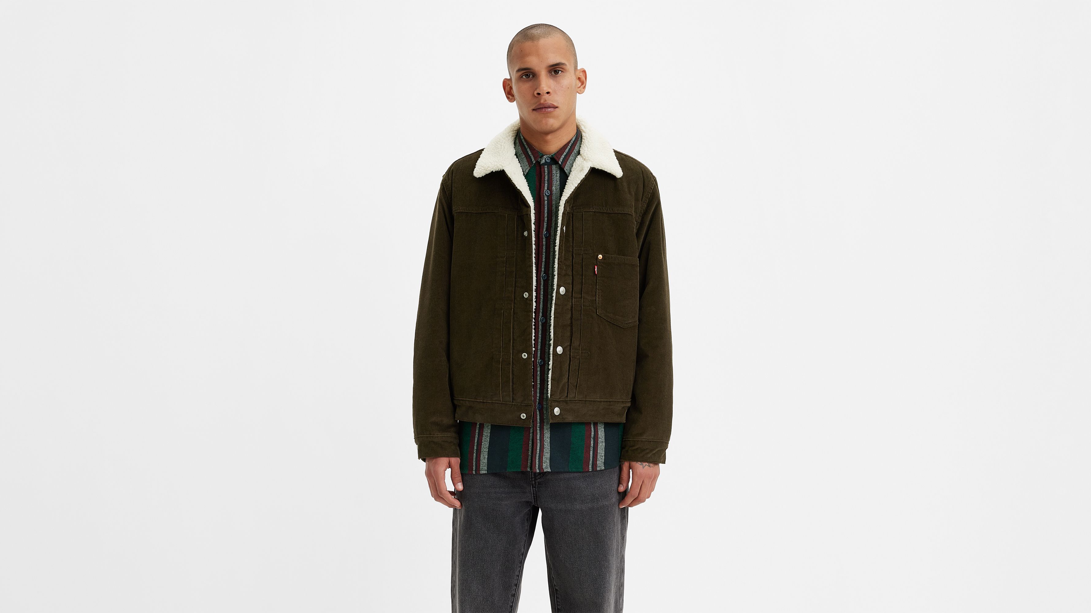 Type I Corduroy Sherpa Trucker Jacket - Brown | Levi's® US