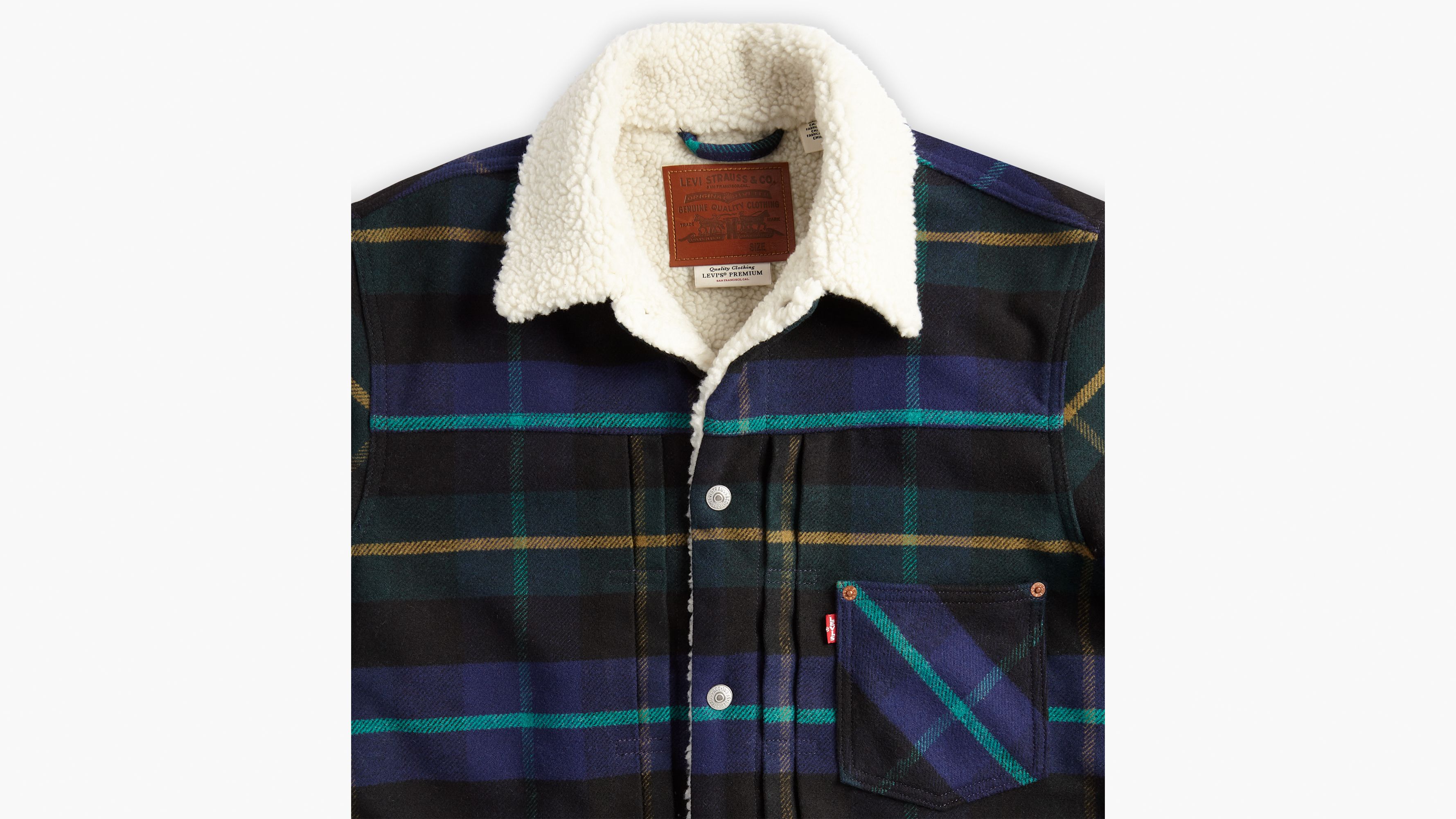 Levis plaid outlet sherpa