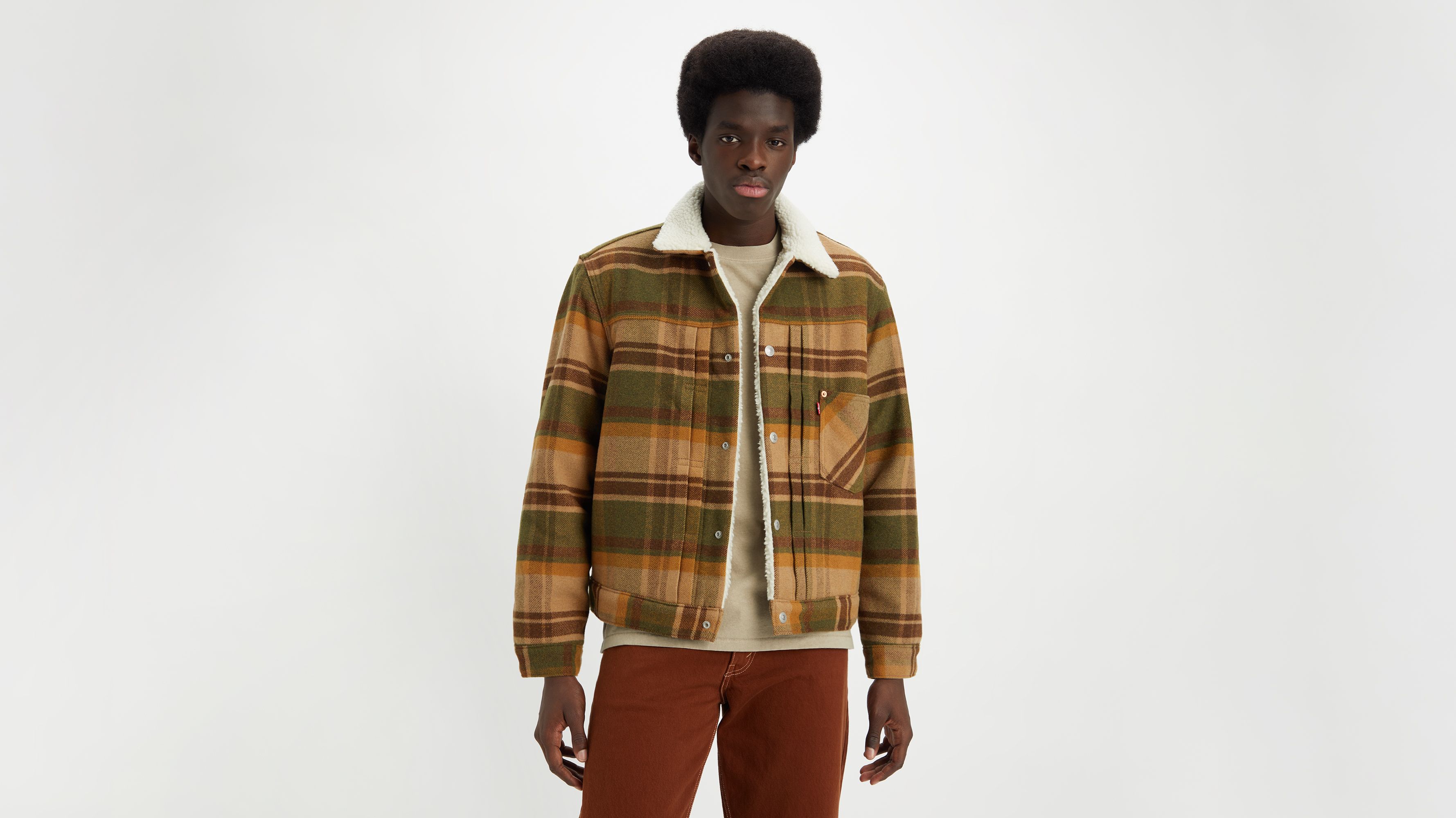 Levi's brown deals sherpa trucker jacket