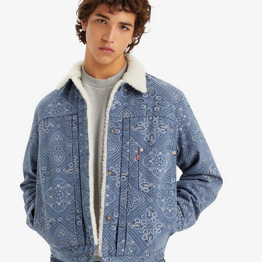 Type I Sherpa Trucker Jacket - Blue | Levi's® XK Type I Sherpa Trucker Jacket - Blue | Levi's® XK