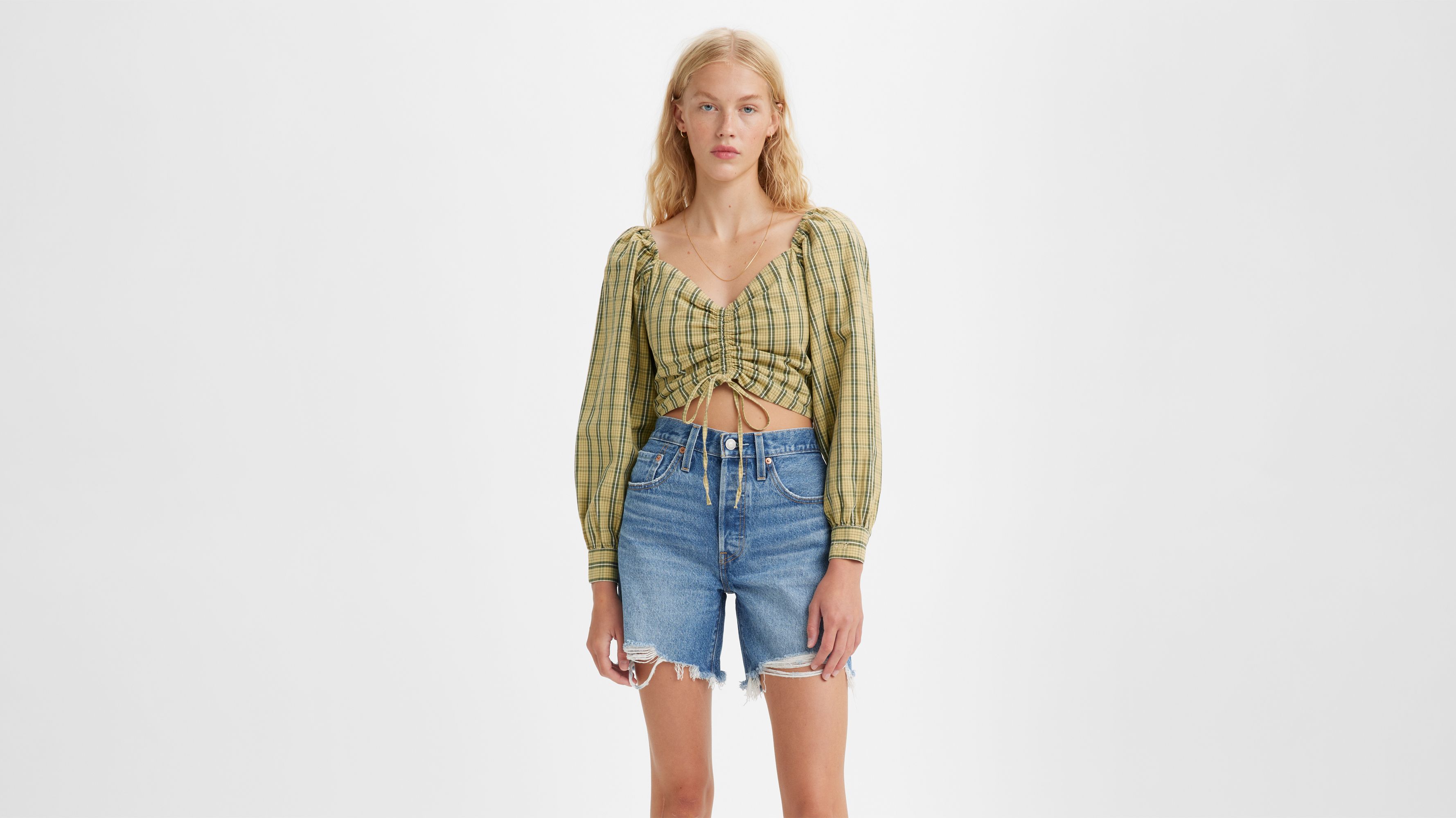 リーバイス Levis 【 Devin Blouse Women 】 ファッション レディースファッション トップス シャツ ブラウス レディー Devin Blouse - Green | Levi's® US