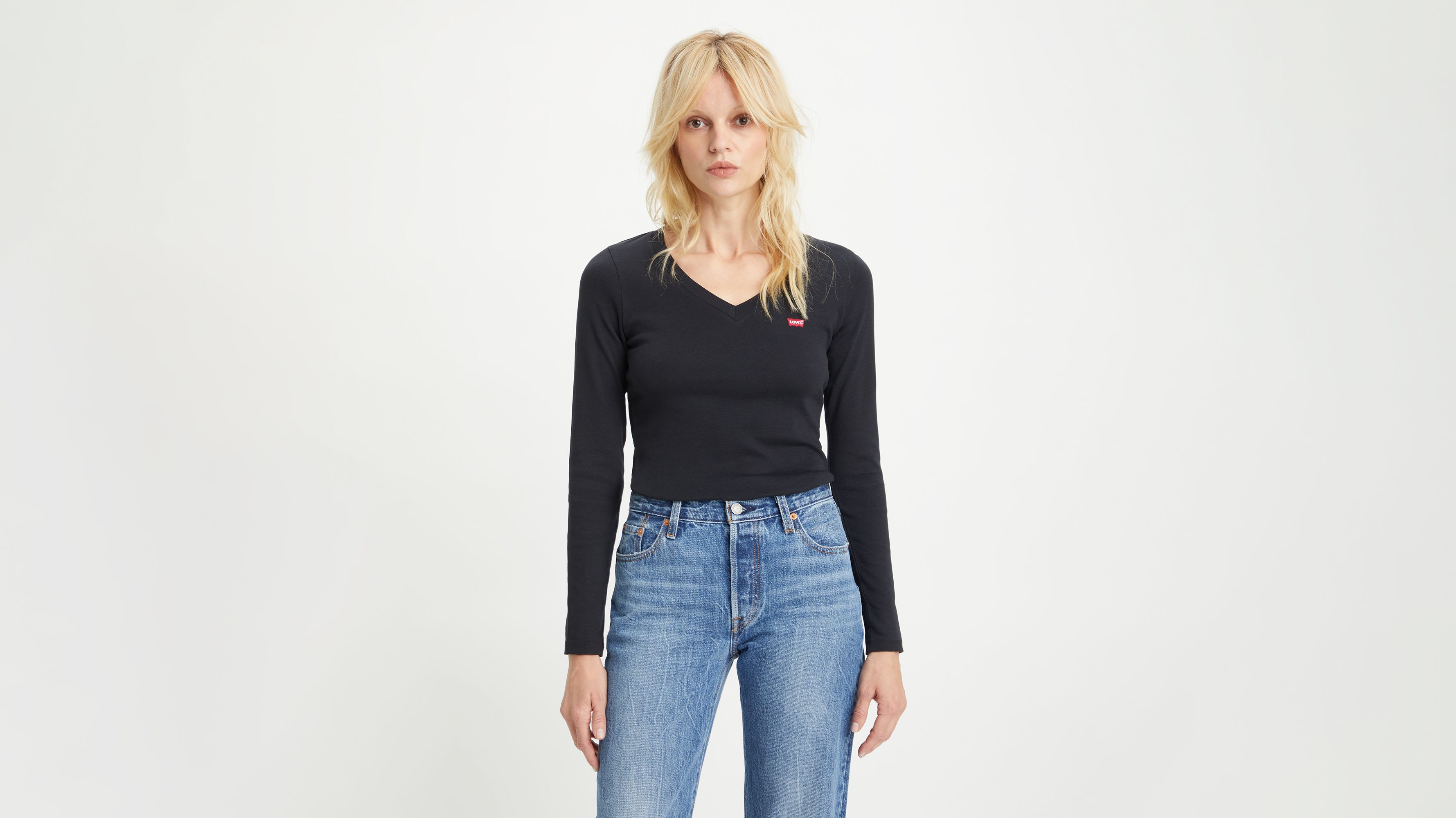 Baby Tee con scollo a V a manica lunga 4