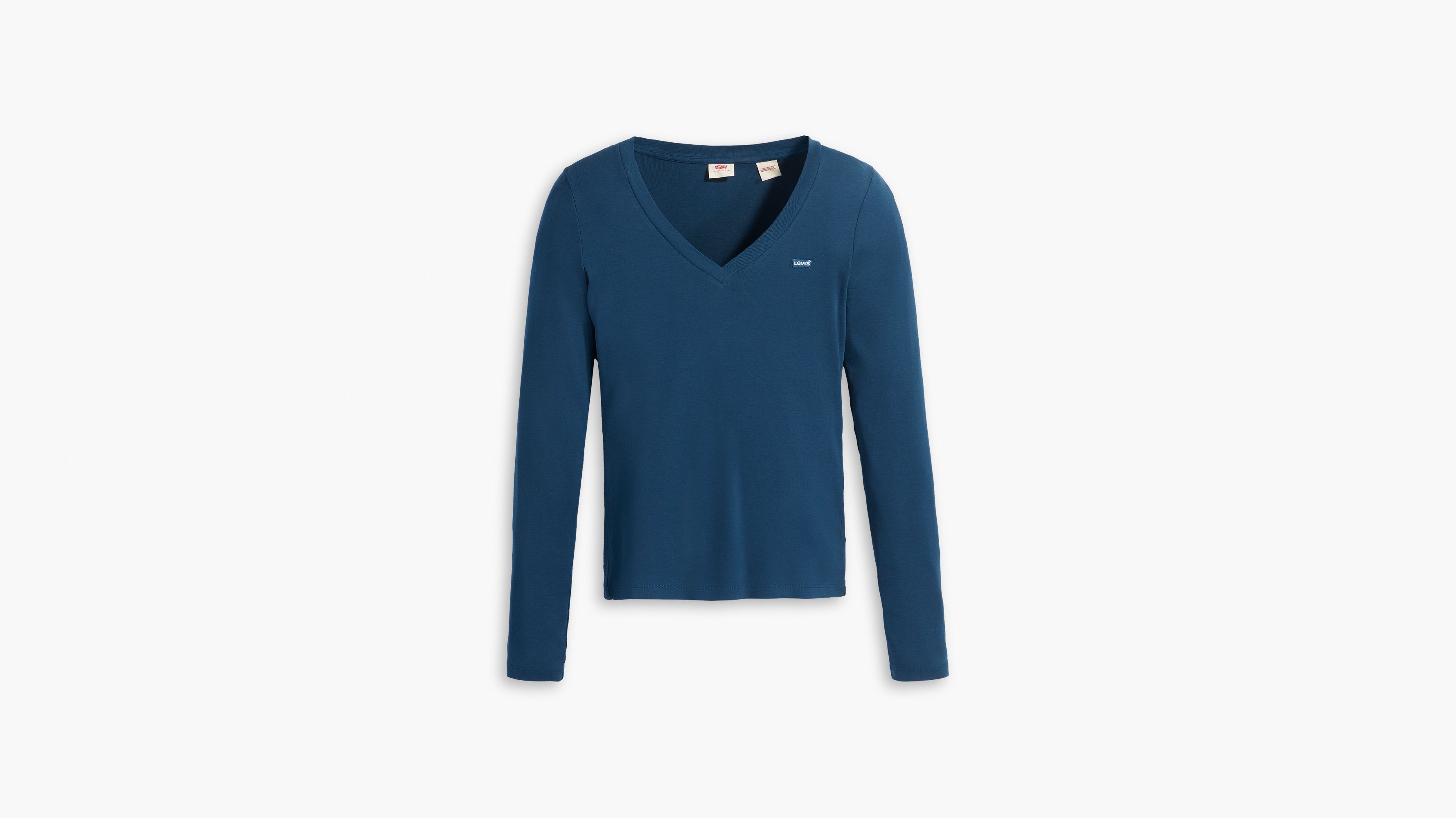 Long Sleeve V-neck Baby Tee - Blue | Levi's® XK