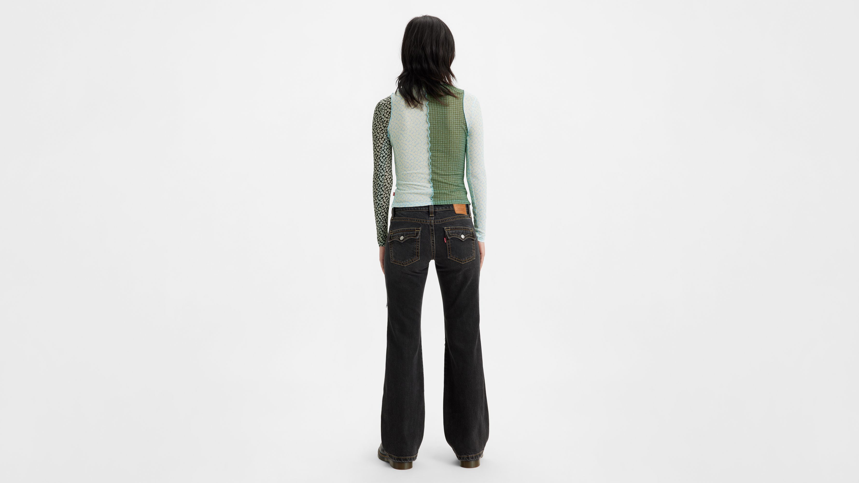 Women's Low Rise Bootcut Denim Jeans Stretch Pants Black UK 4 6 8 10 12 14  -  Canada