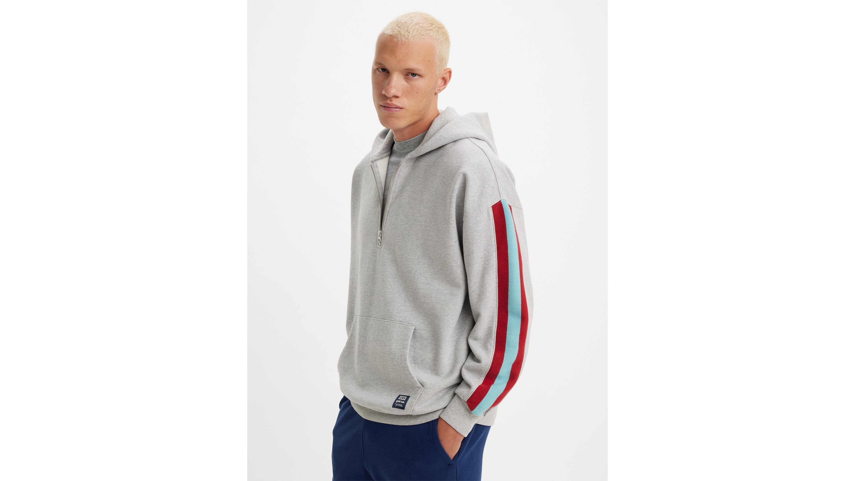 Gold Tab™ Half Zip Hoodie Sweatshirt - White